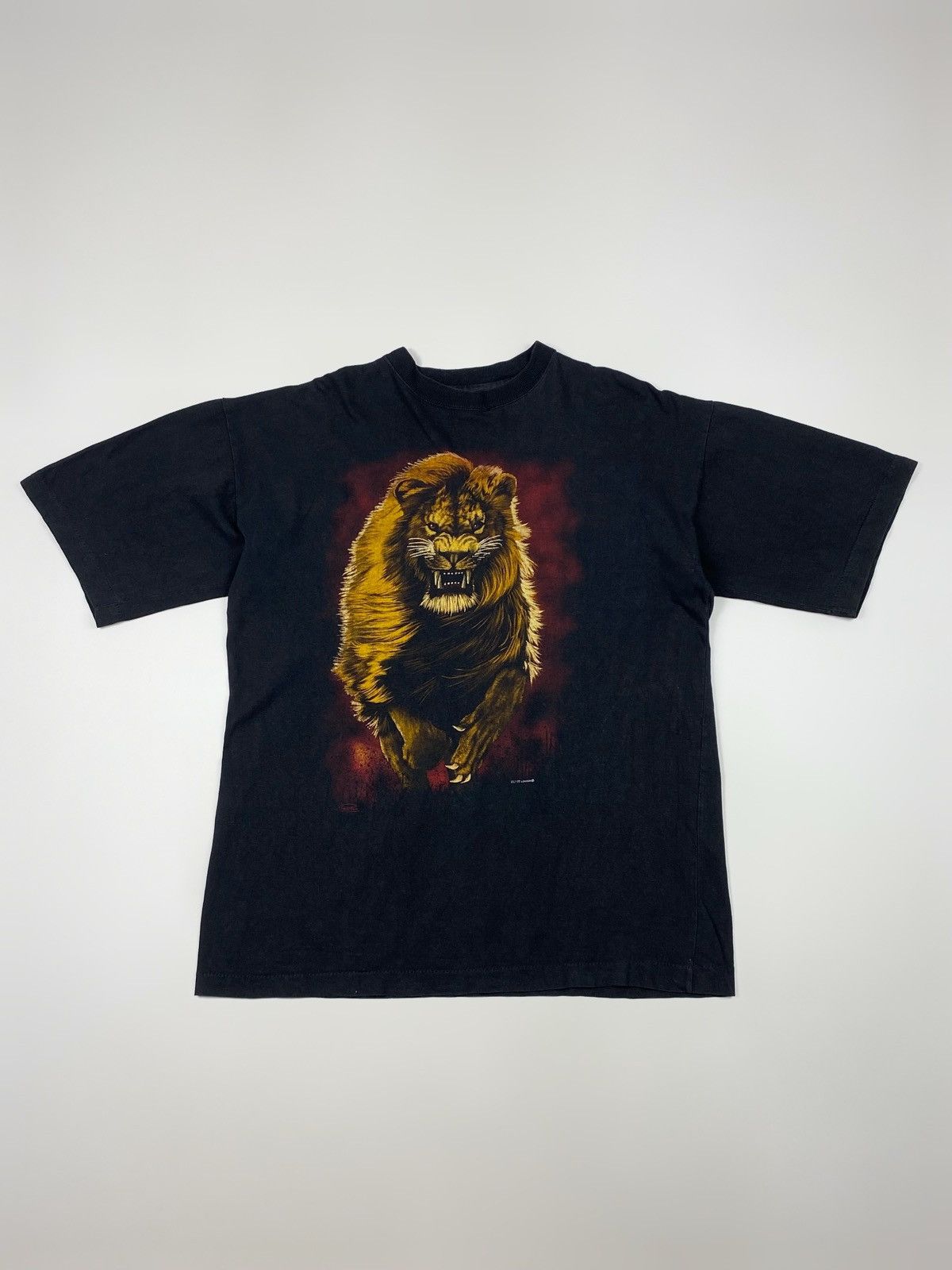 Vintage 1990’s Vintage Running Lion Animal Graphic Tee Size US XL / EU 56 / 4 - 1 Thumbnail