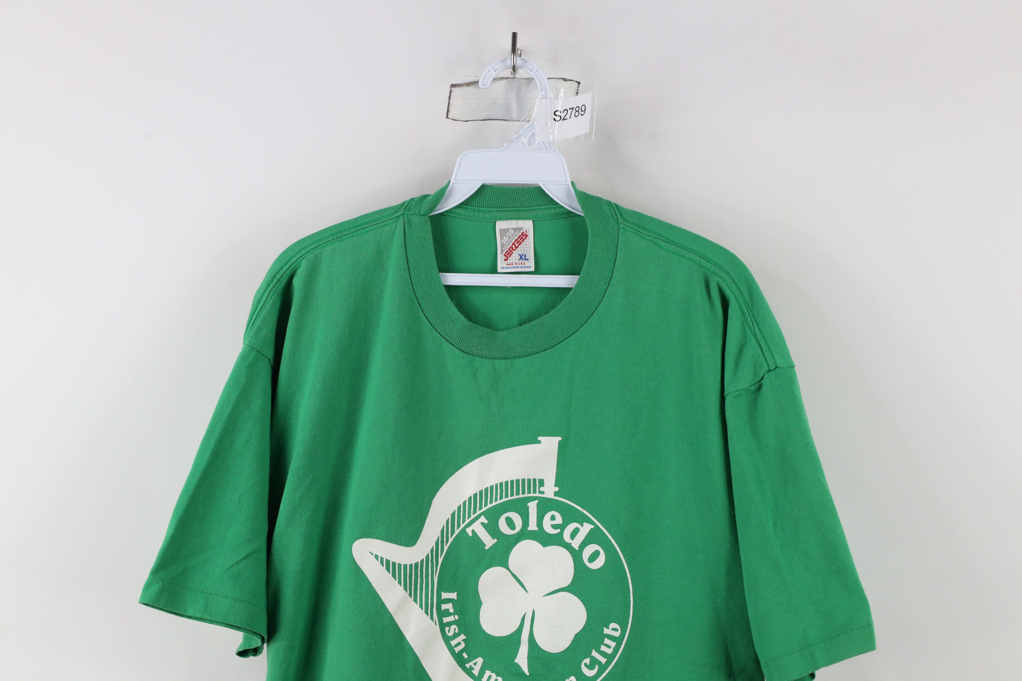 Vintage Vintage 90s Irish American Club Short Sleeve T-Shirt USA Size US XL / EU 56 / 4 - 2 Thumbnail