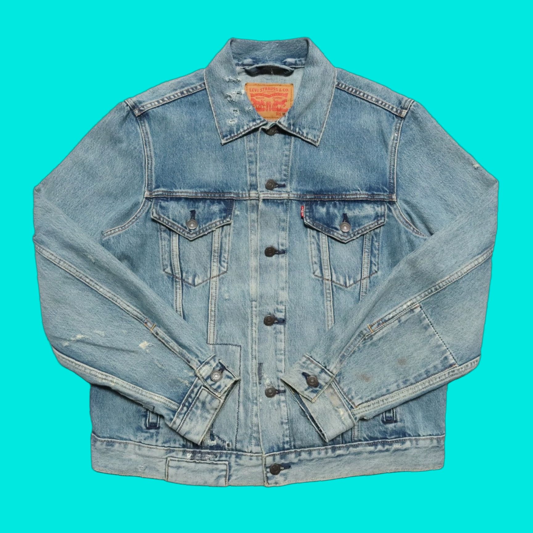 Levi's Levi's Denim Trucker Jacket Type 3 / Jeans Jacket - Light Wash - Size M - Men - Regular - New Sample Size US 31 - 1 Thumbnail