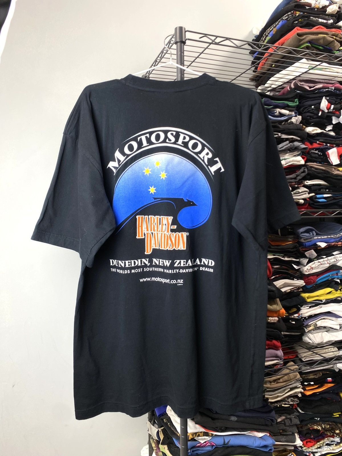 Harley Davidson Vintage Harley Davidson New Zealand T Shirt Choppers 90-00’s Size US XL / EU 56 / 4 - 2 Thumbnail