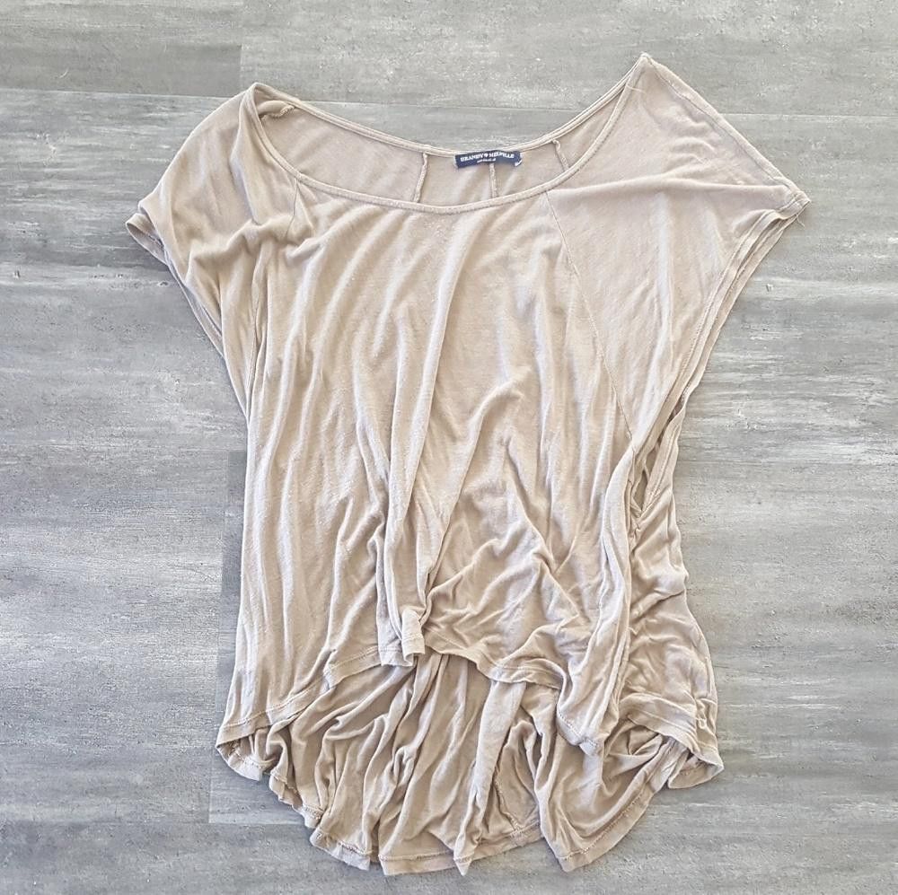 Designer Light Chocolate High Low Melville Short Sleeve Size ONE SIZE - 1 Thumbnail