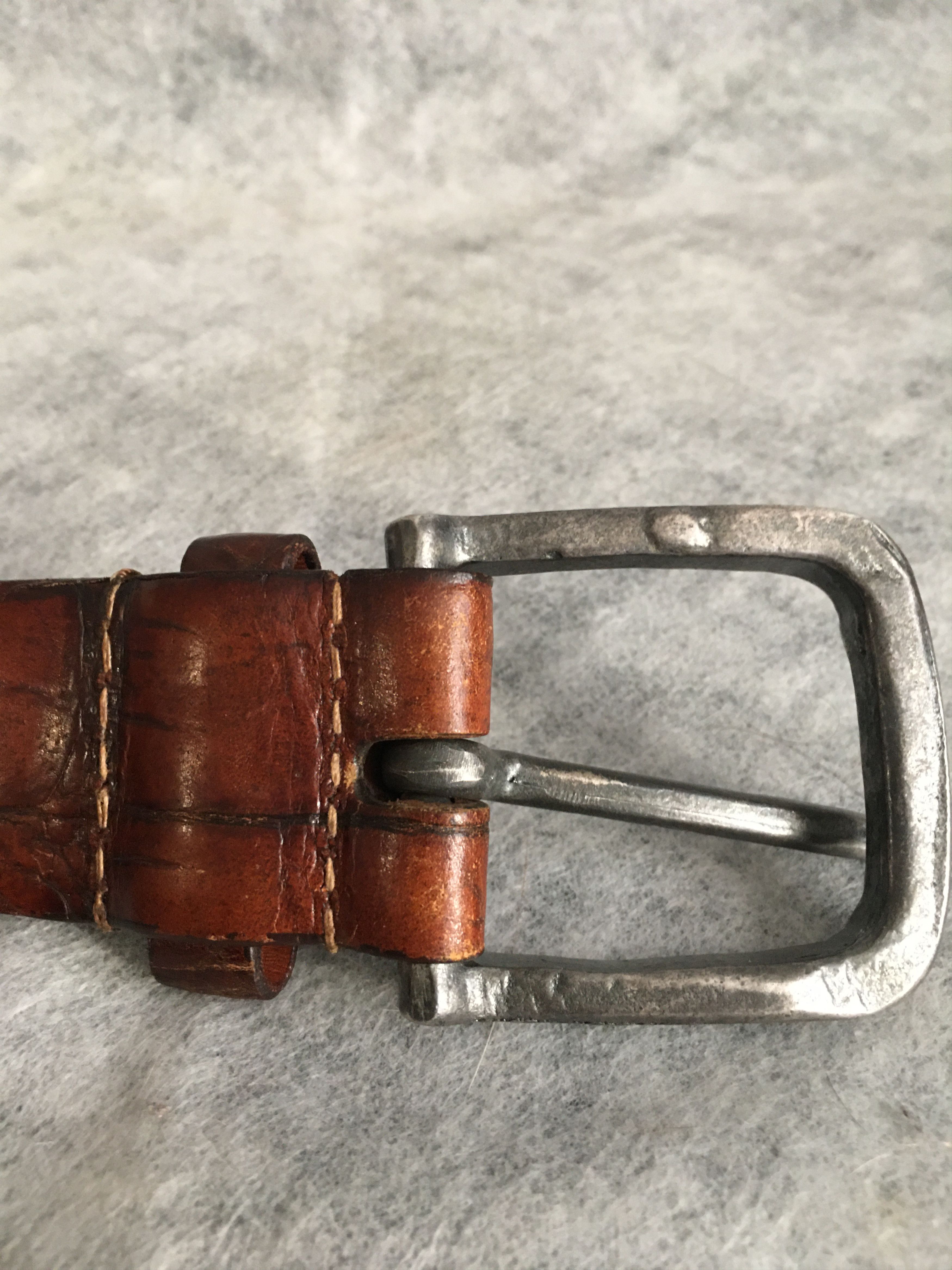 Other Bagpipe Parma Leather Italy Belt Croco Embossed Size 40/65 Size ONE SIZE - 4 Thumbnail