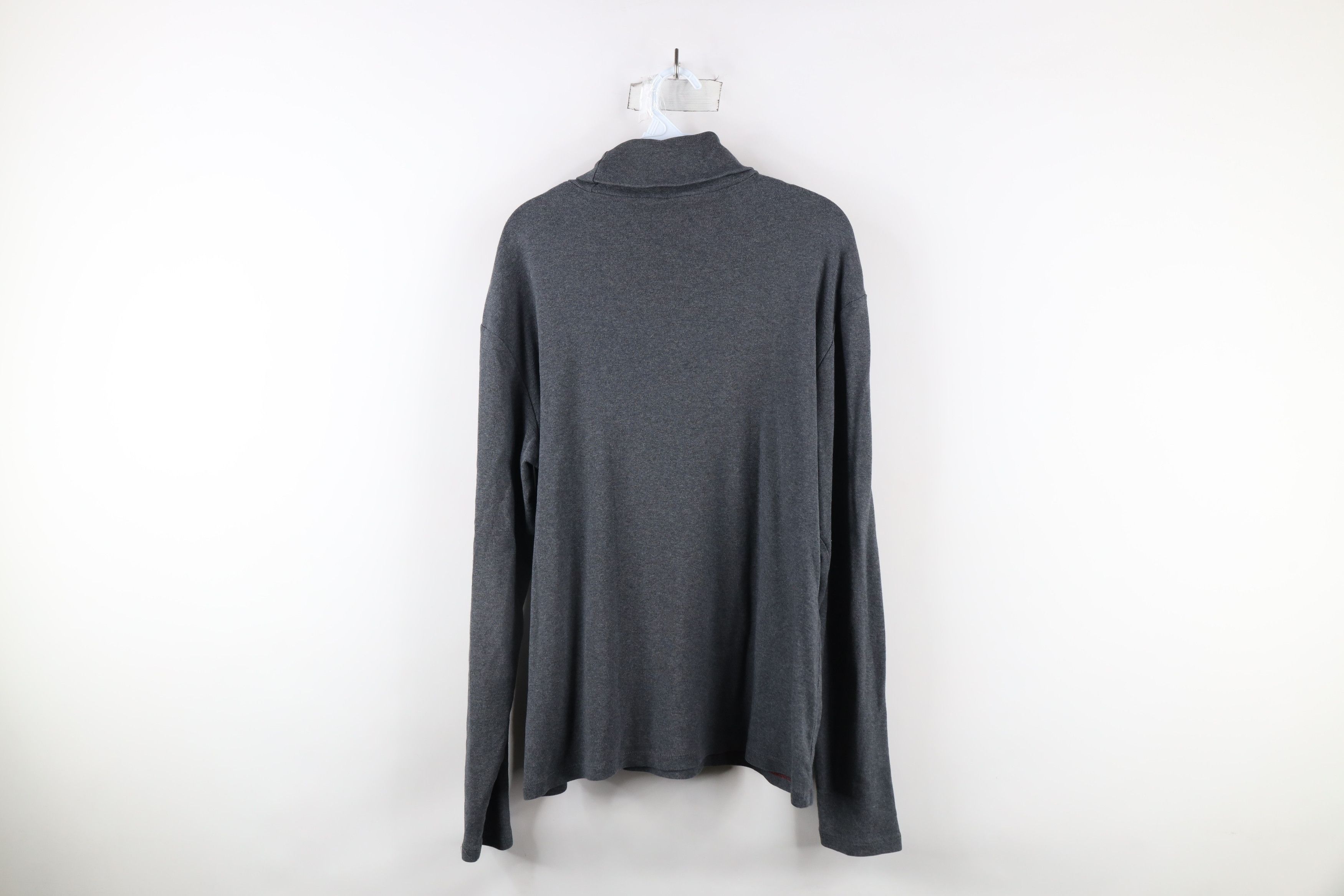 Gap Vintage 90s Gap Ribbed Knit Turtleneck T-Shirt Gray Cotton Size US L / EU 52-54 / 3 - 7 Thumbnail