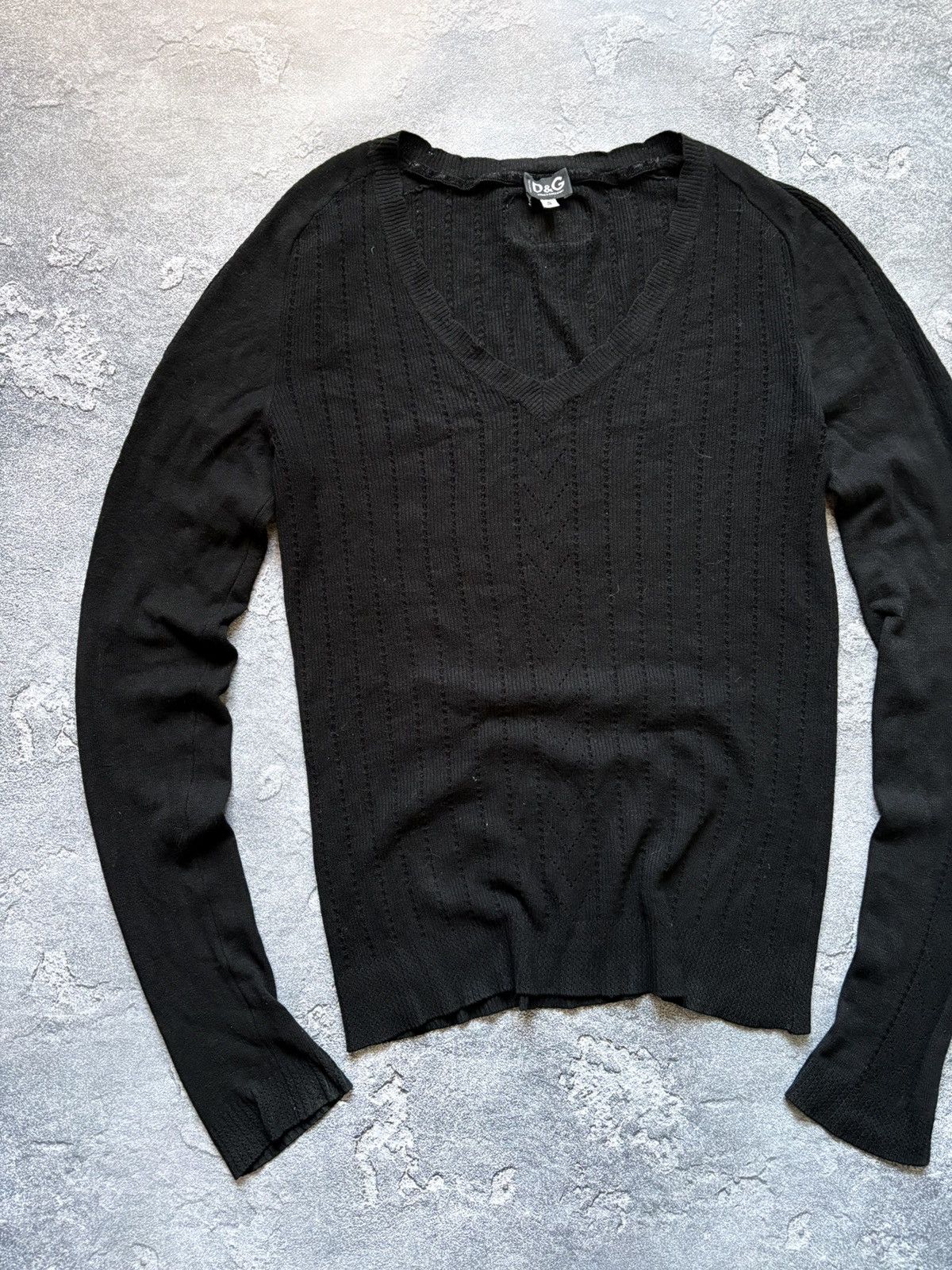 Dolce & Gabbana Vintage Dolce & Gabbana Avant Garde Gothic V-Neck Sweater Size S / US 4 / IT 40 - 3 Thumbnail