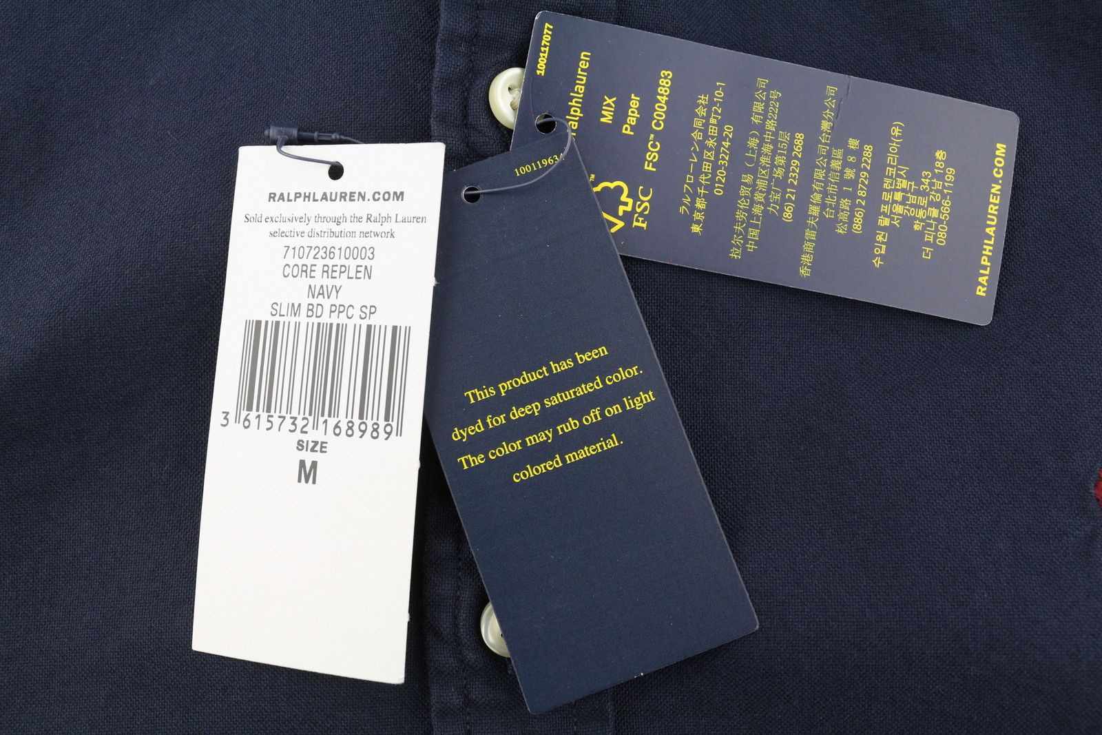 Ralph Lauren CORE REPLEN M Blue Button-Down Slim Fit Shirt 86992 Size US M / EU 48-50 / 2 - 9 Thumbnail