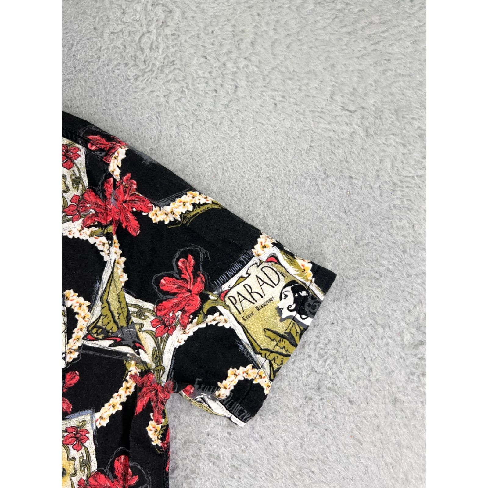 Cotton On VINTAGE Cotton On Garments Shirt Men L Black Red Floral Hawaiian Vacation Aloha Beach 90s 1990s Shirt Mens Size US L / EU 52-54 / 3 - 2 Thumbnail