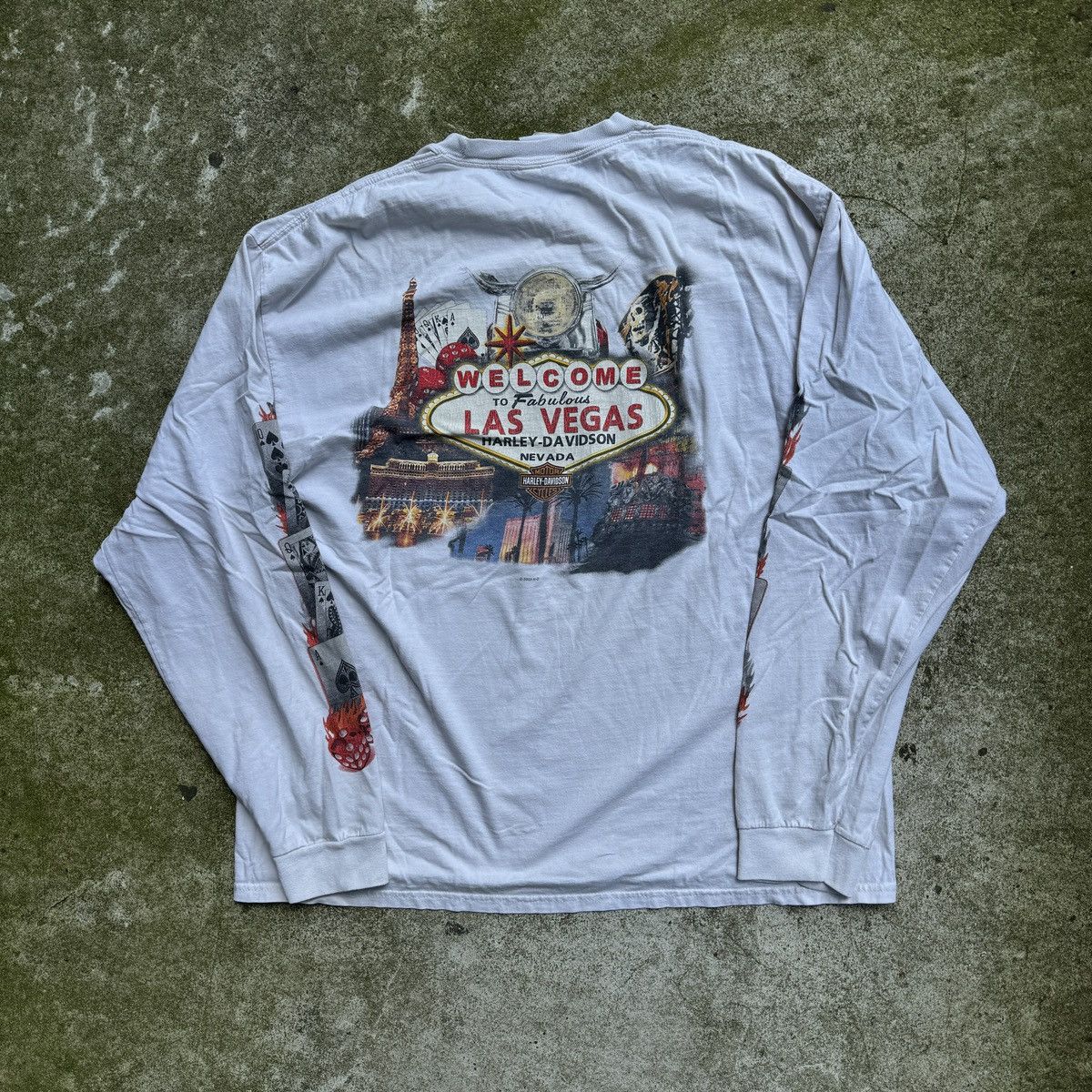 Harley Davidson Thrashed Harley Las Vegas Flame Shirt ERD Grunge Biker WCC Size US XL / EU 56 / 4 - 2 Thumbnail