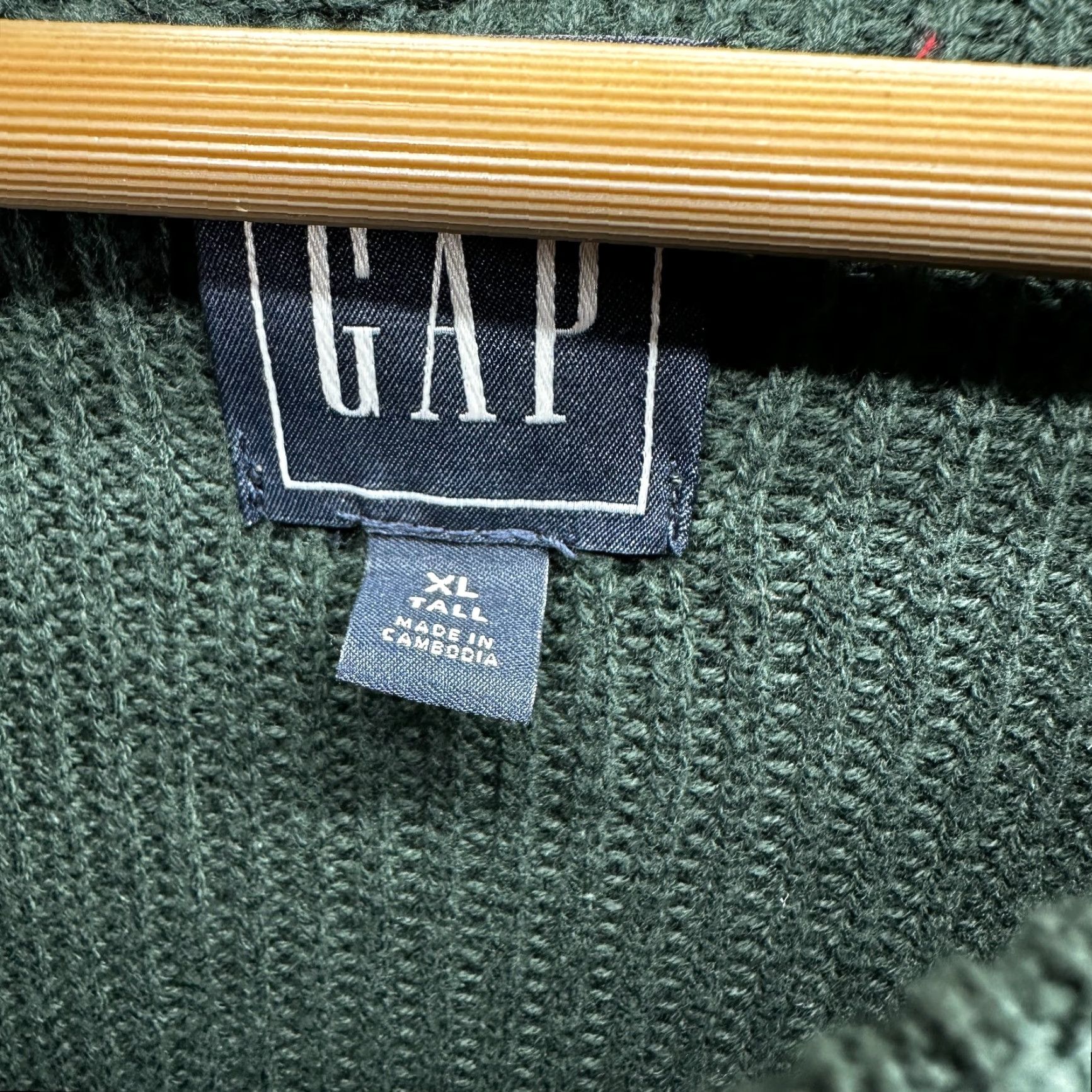 Gap VINTAGE Gap Heavy Knit Sweater Mens XLT Green Crewneck Long Sleeve Pullover Fisherman 90s Big & Tall Size US XL / EU 56 / 4 - 2 Thumbnail