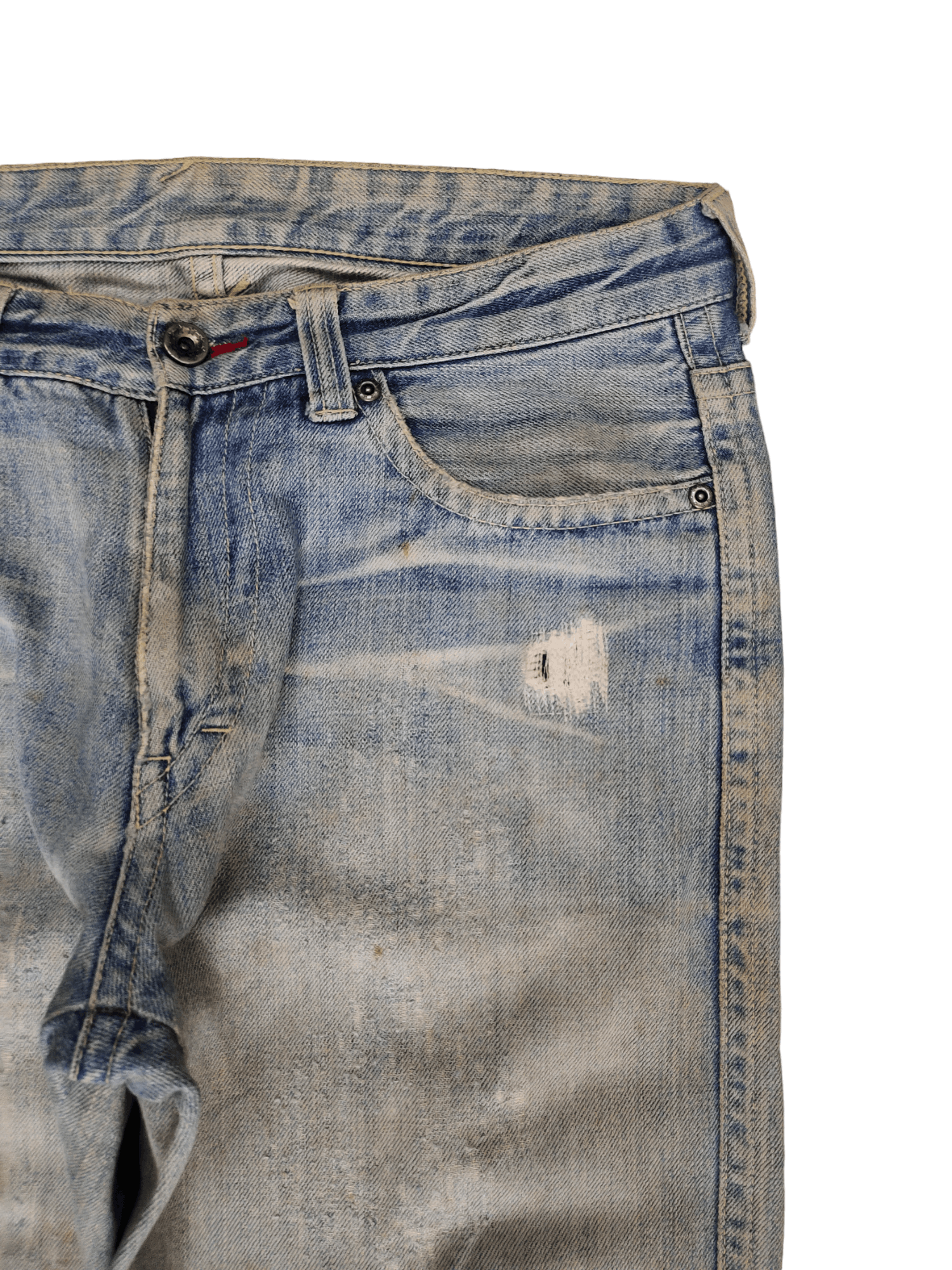 Beams Plus Beams Distress Faded Denim Jeans Undercover Style Y2k Size US 31 - 3 Thumbnail