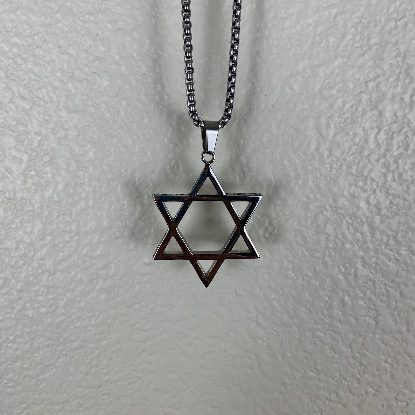 Unknown London Mens Stainless Steel Star Of David Pendant Size ONE SIZE - 1 Thumbnail
