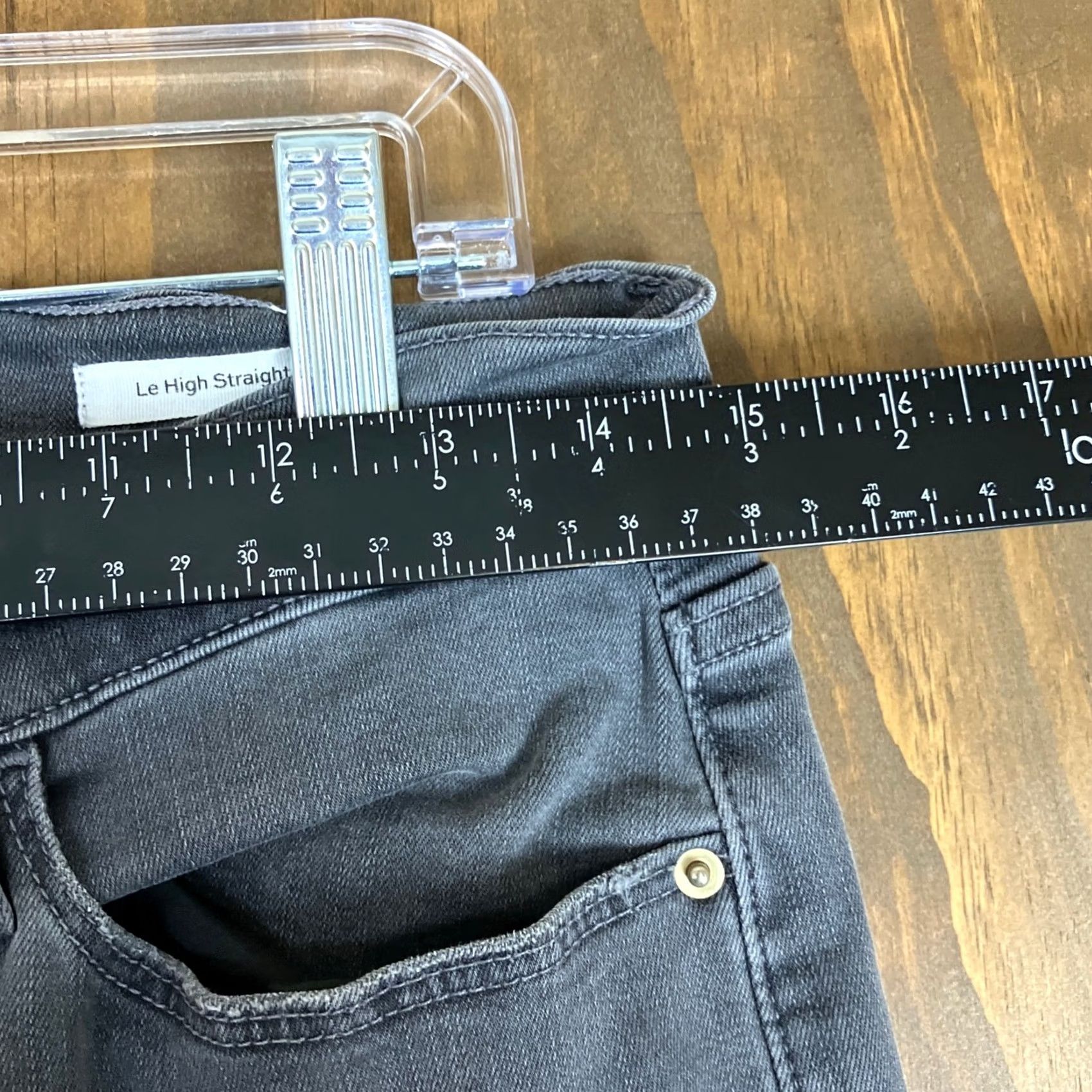 Frame Frame Jeans Black Denim Mid Rise Le High Straight Stretch 30 Women’s Size 30" / US 8 / IT 44 - 7 Thumbnail