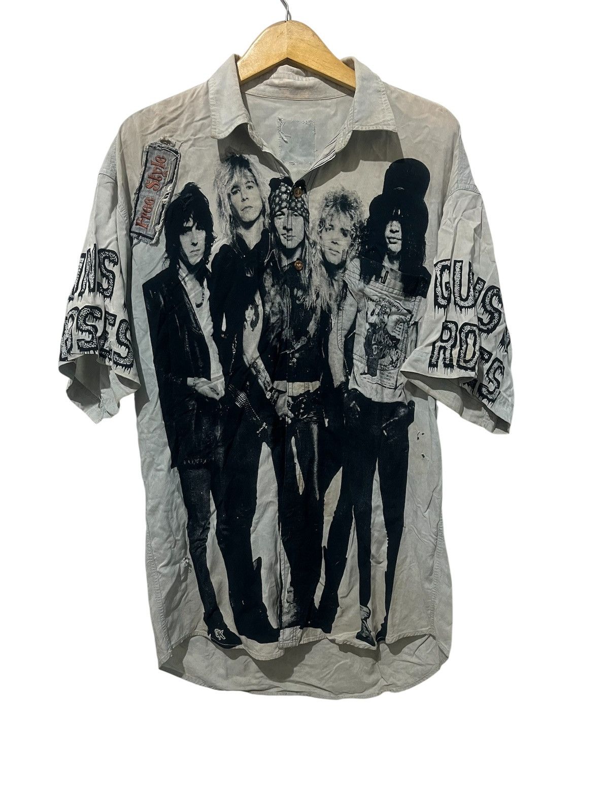 Guns N' Roses Guns N Roses Vintage Shirt Caded Distrassed Size US XL / EU 56 / 4 - 1 Thumbnail