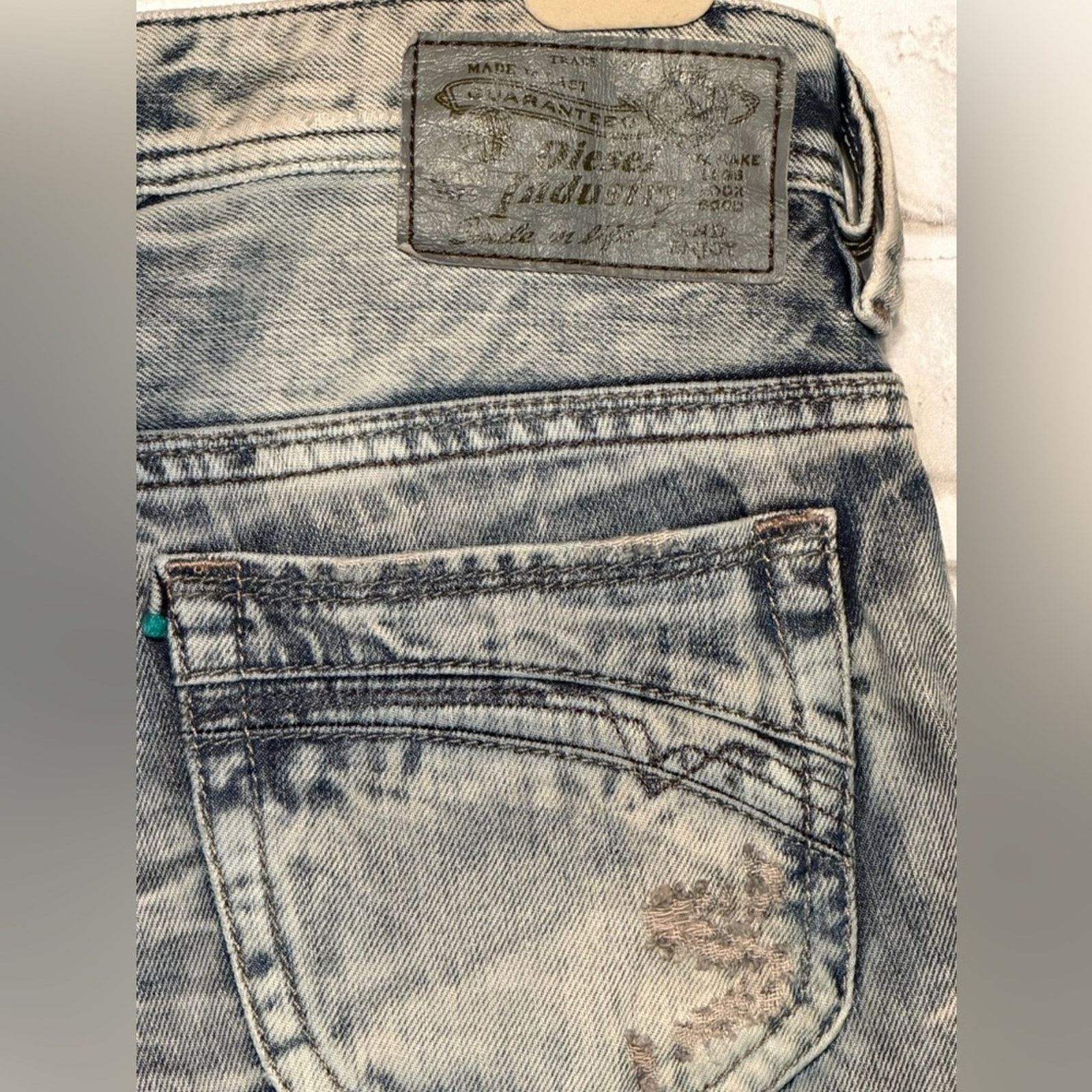 Diesel Thanaz Distressed Jeans size 30 Slim 813z Acid Wash Patched Size US 30 / EU 46 - 6 Thumbnail