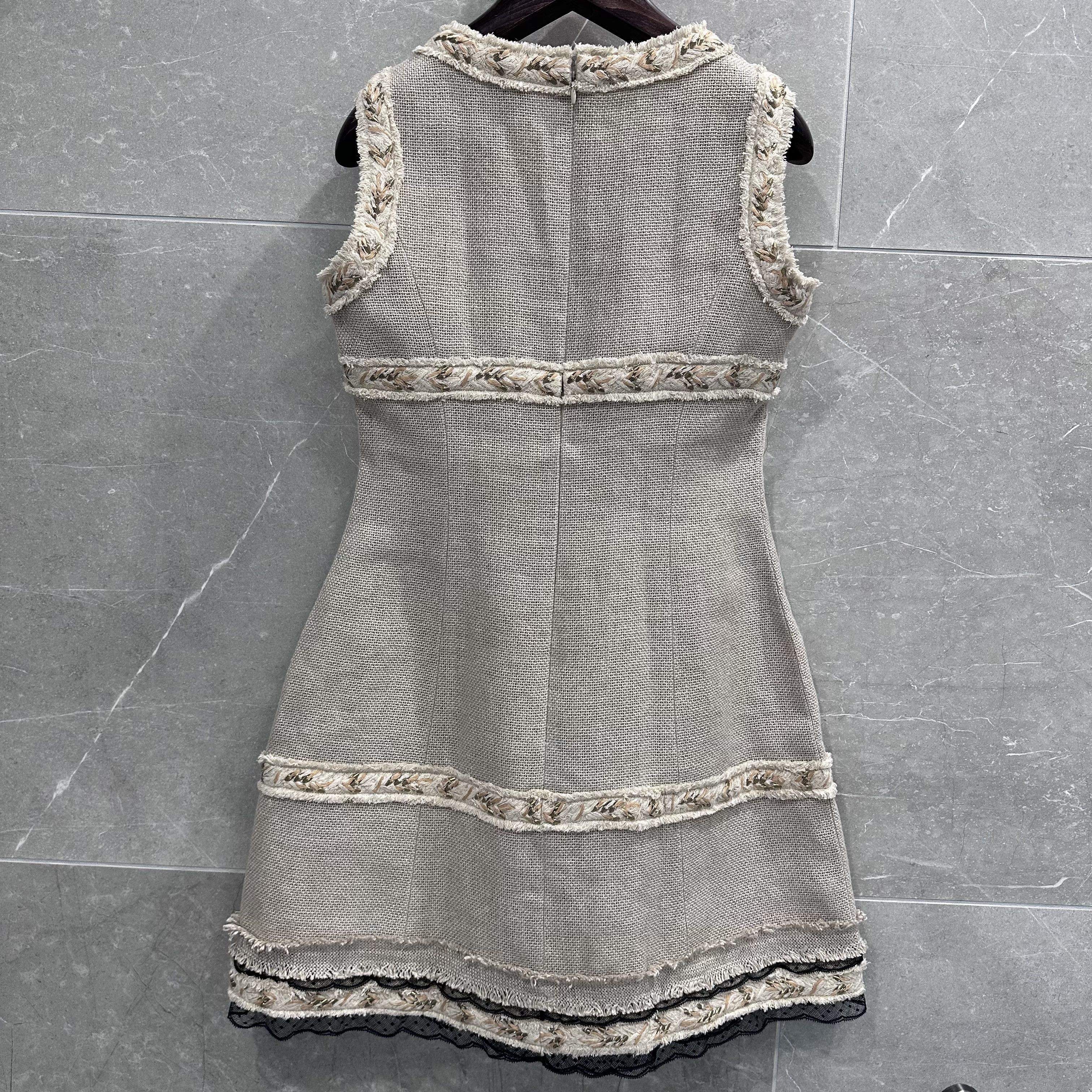 Chanel CHANEL S10 A-line linen dreas Size XS / US 0-2 / IT 36-38 - 8 Thumbnail