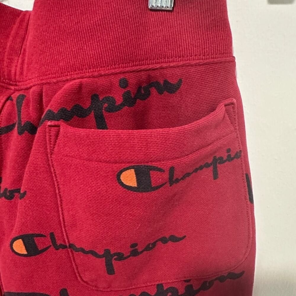 Champion Vintage Champion Reverse Weave Joggers - Red All-Over Logo Size US 34 / EU 50 - 7 Thumbnail