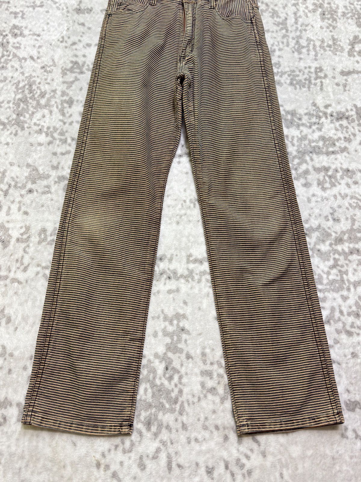 Japanese Brand Vintage Piko Hickory Striped Denim Jeans Size US 28 / EU 44 - 6 Thumbnail