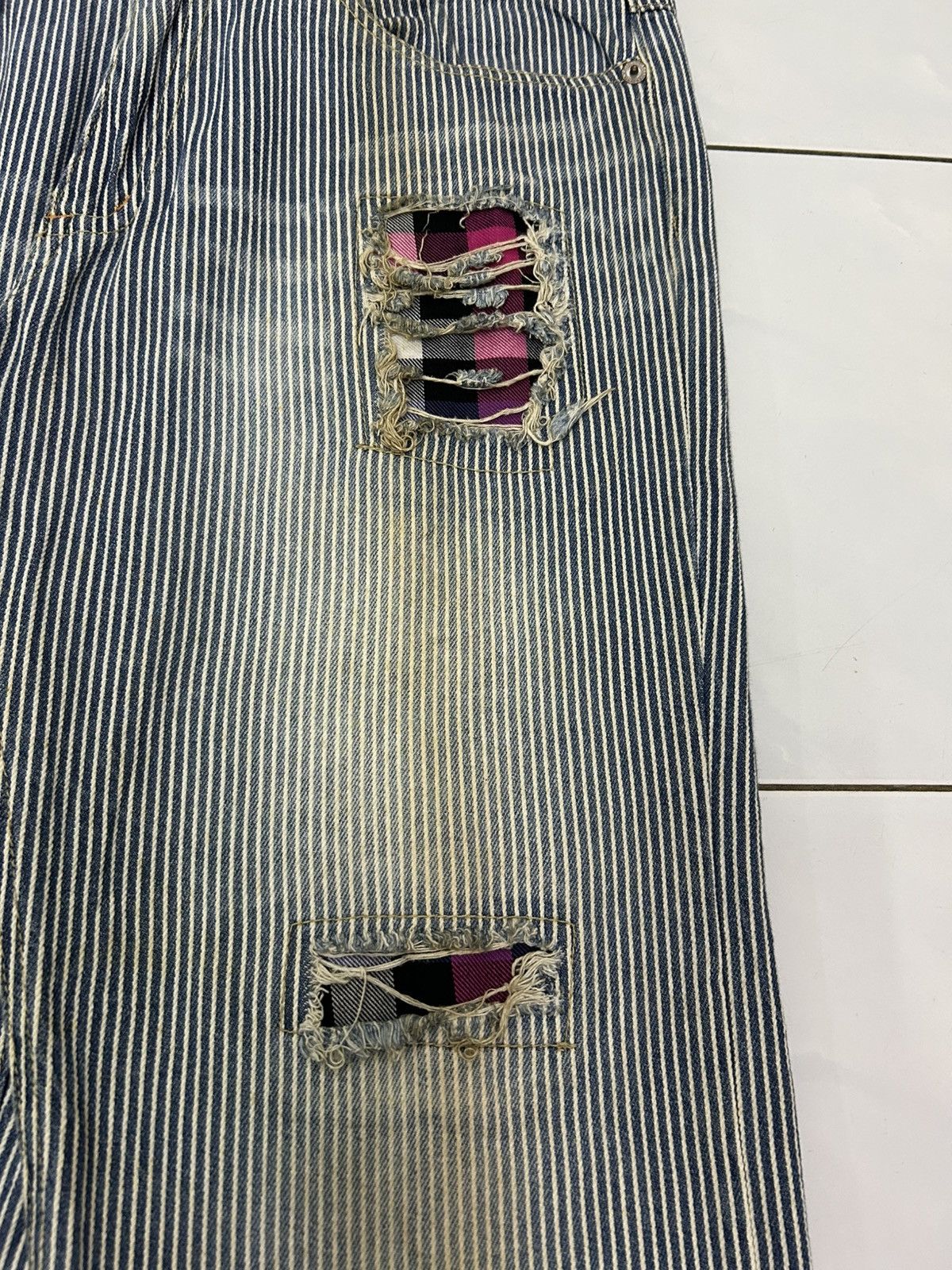 Japanese Brand Japanese Hickory Denim With Punk Motifs Lining Distressed Size US 36 / EU 52 - 13 Thumbnail