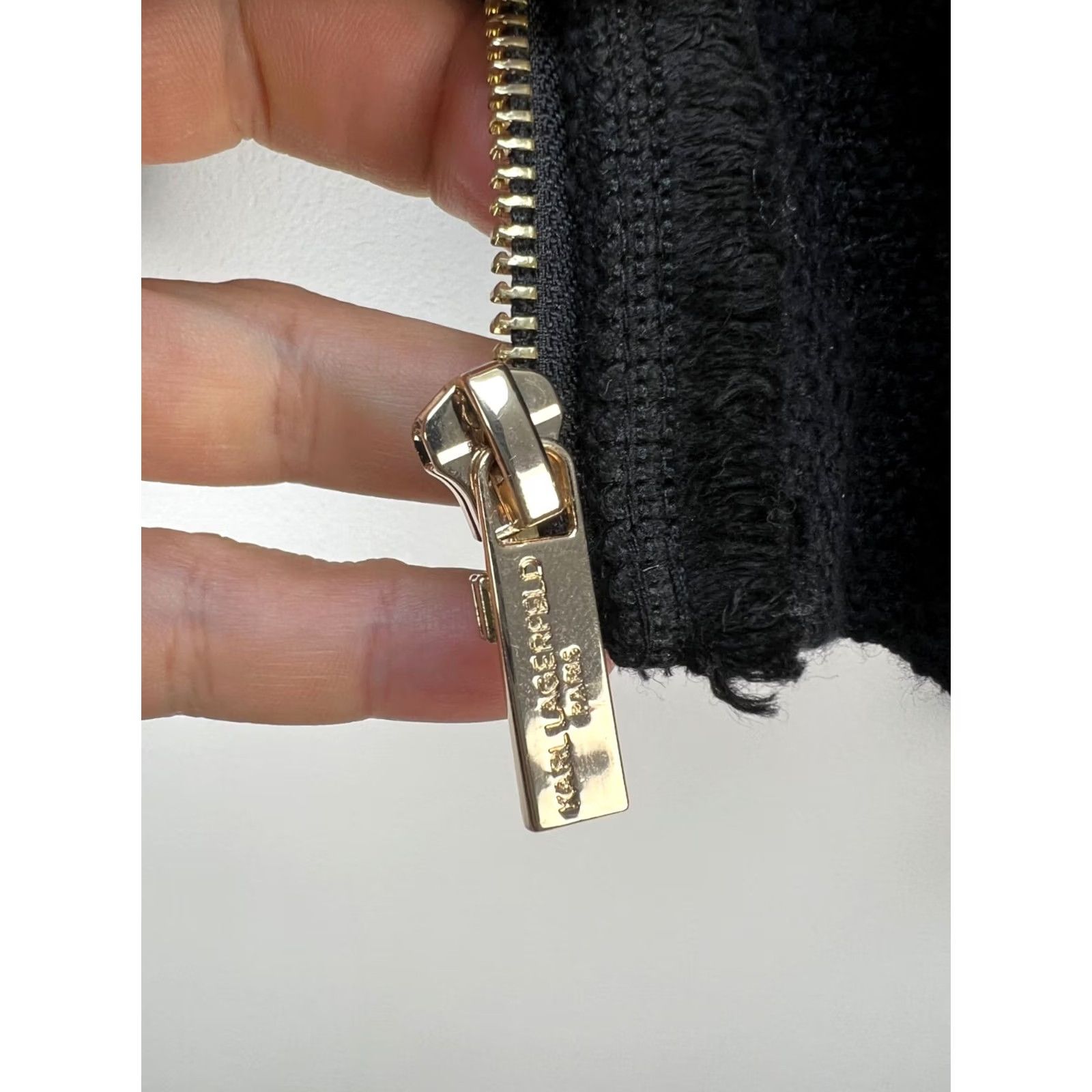 Karl Lagerfeld VINTAGE Karl Lagerfeld Paris Women’s Black Tweed Jacket Blazer Size 2 Size XS / US 0-2 / IT 36-38 - 6 Thumbnail