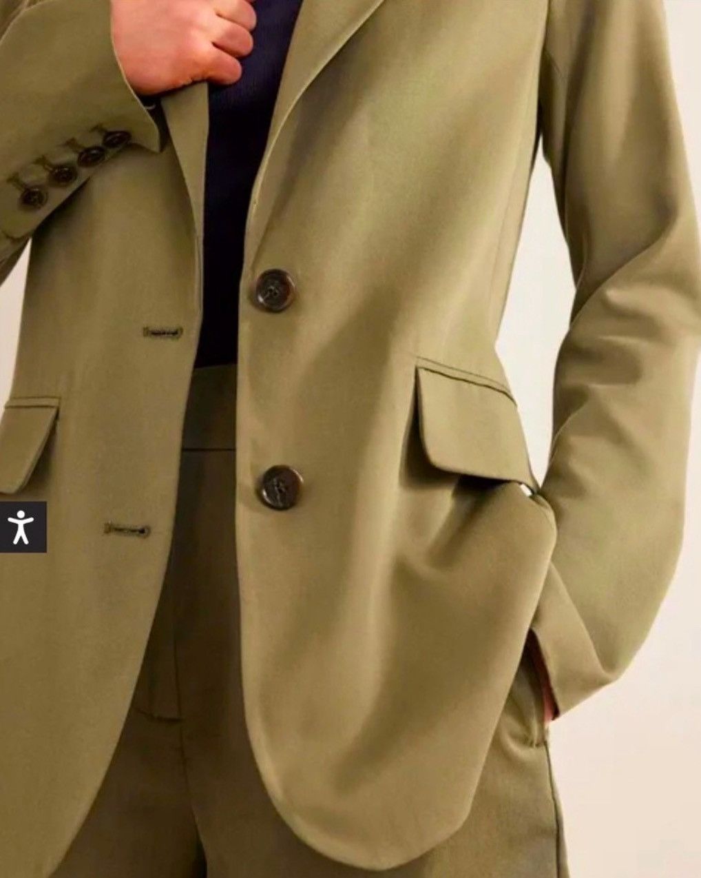 Boden Boden Tencel Relaxed Blazer | NWT | Size: US 12 / UK 16 Size XL / US 12-14 / IT 48-50 - 12 Thumbnail