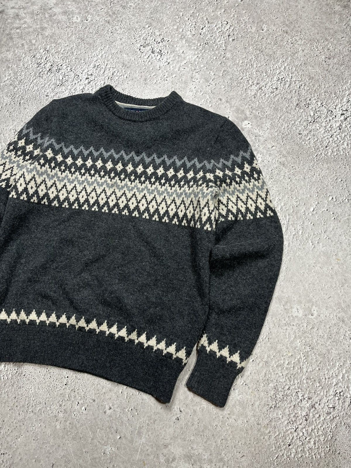 Tommy Hilfiger Tommy Hilfiger Nordic Wool Blend Sweater Grey Fair Isle Size US S / EU 44-46 / 1 - 2 Thumbnail