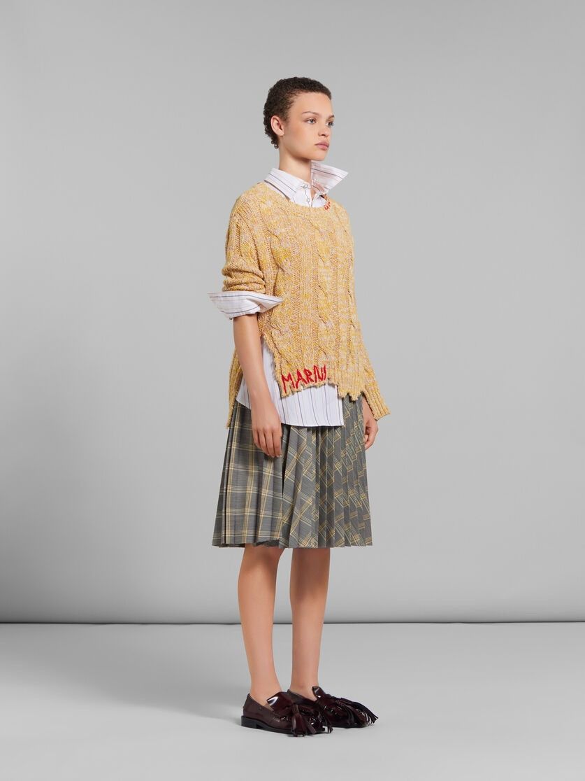 Marni o1w1db10125 Mouline Jumper in Yellow Size L / US 10 / IT 46 - 3 Thumbnail