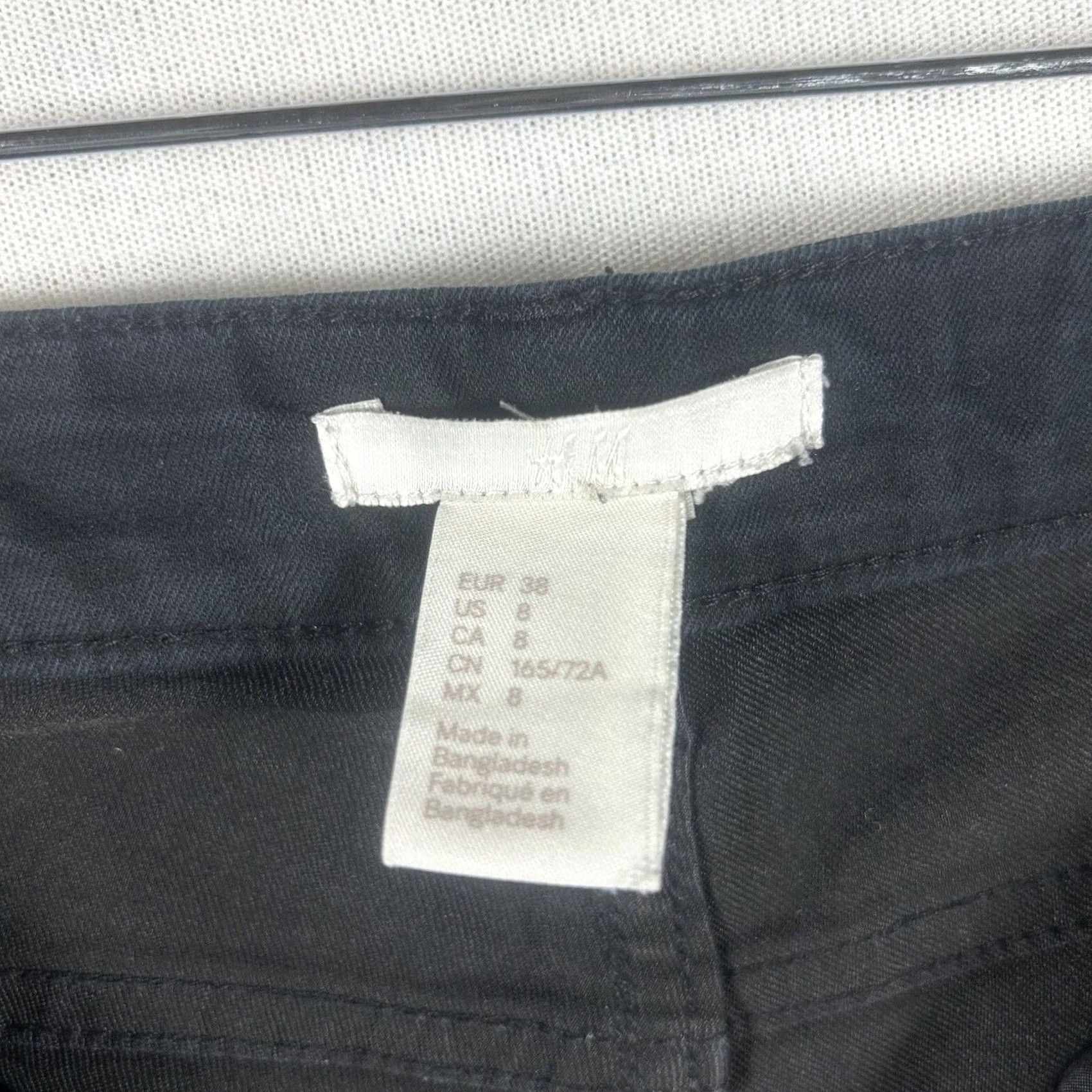 H&M H&M Chino Pants Skinny Womens Size 8 Black Cotton Stretch Casual Mid Rise Pants Women's Black Cotton Stretch Slim Mid Rise 8.5-10.5 in Body? Size 30" / US 8 / IT 44 - 3 Thumbnail