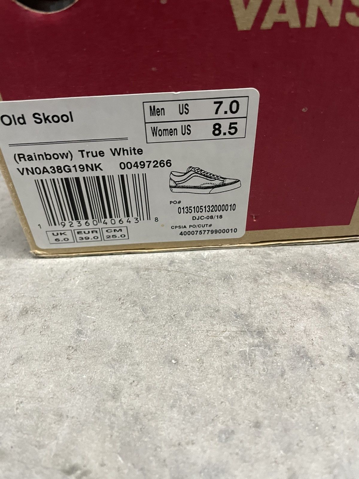 Vans Vans Old Skool True White/Rainbow Size US 8.5 / IT 38.5 - 5 Thumbnail