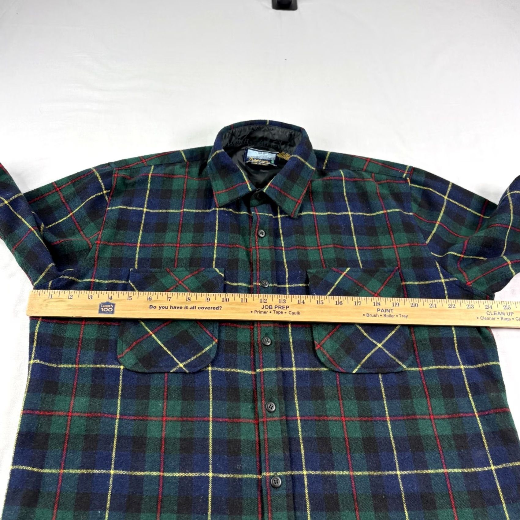 Vintage VINTAGE Fieldmaster Shirt Mens Large Blue Green Plaid Wool Flannel Workwear Size US L / EU 52-54 / 3 - 3 Thumbnail