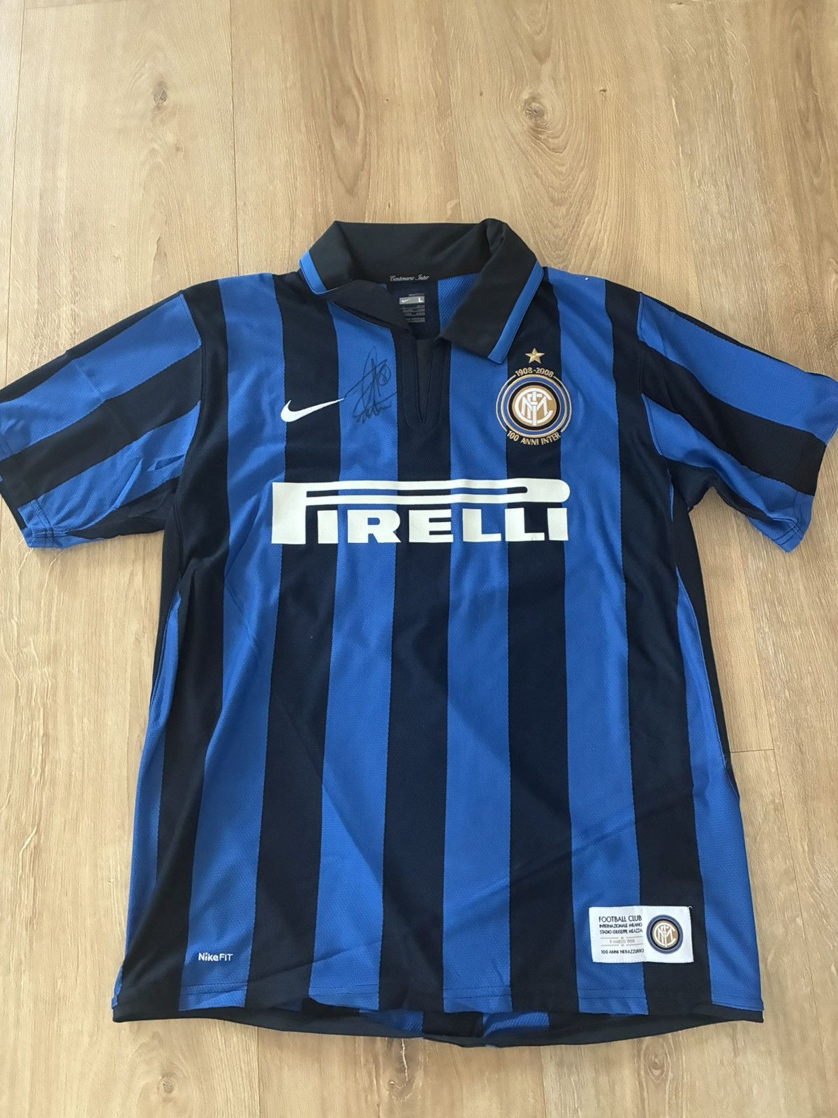 Nike Nike Internazionale Shirt signed by Zlatan Ibrahimovic Size US L / EU 52-54 / 3 - 1 Thumbnail