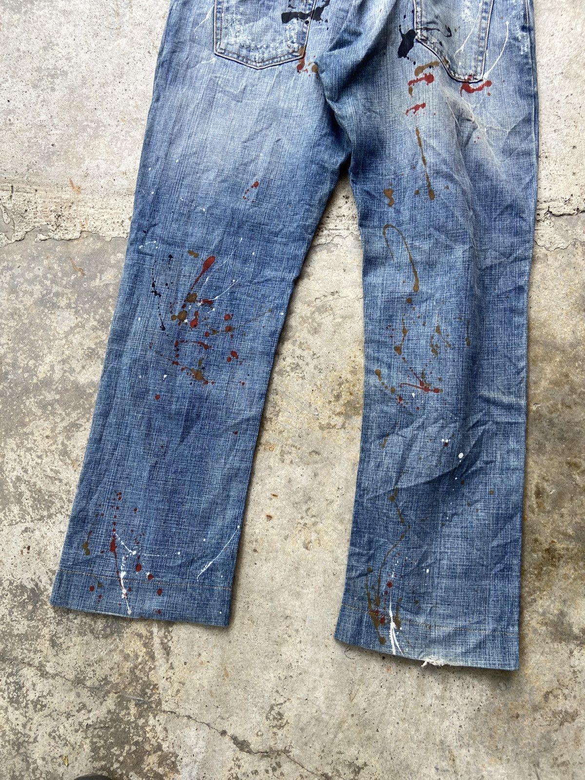 Dolce & Gabbana ARCHIVE SS03 ‘16 Classic’ Splatter Paint Distressed Denim Size US 36 / EU 52 - 5 Thumbnail