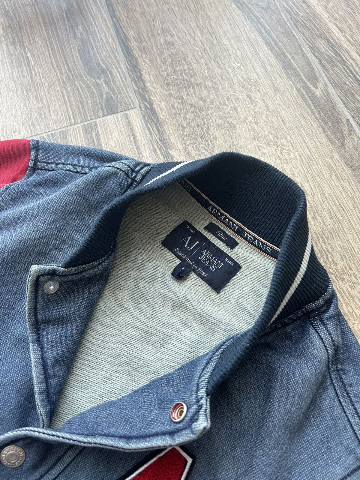 Armani Exchange × Vintage Armani Jeans men’s varsity cotton bombers mens Size US S / EU 44-46 / 1 - 4 Thumbnail