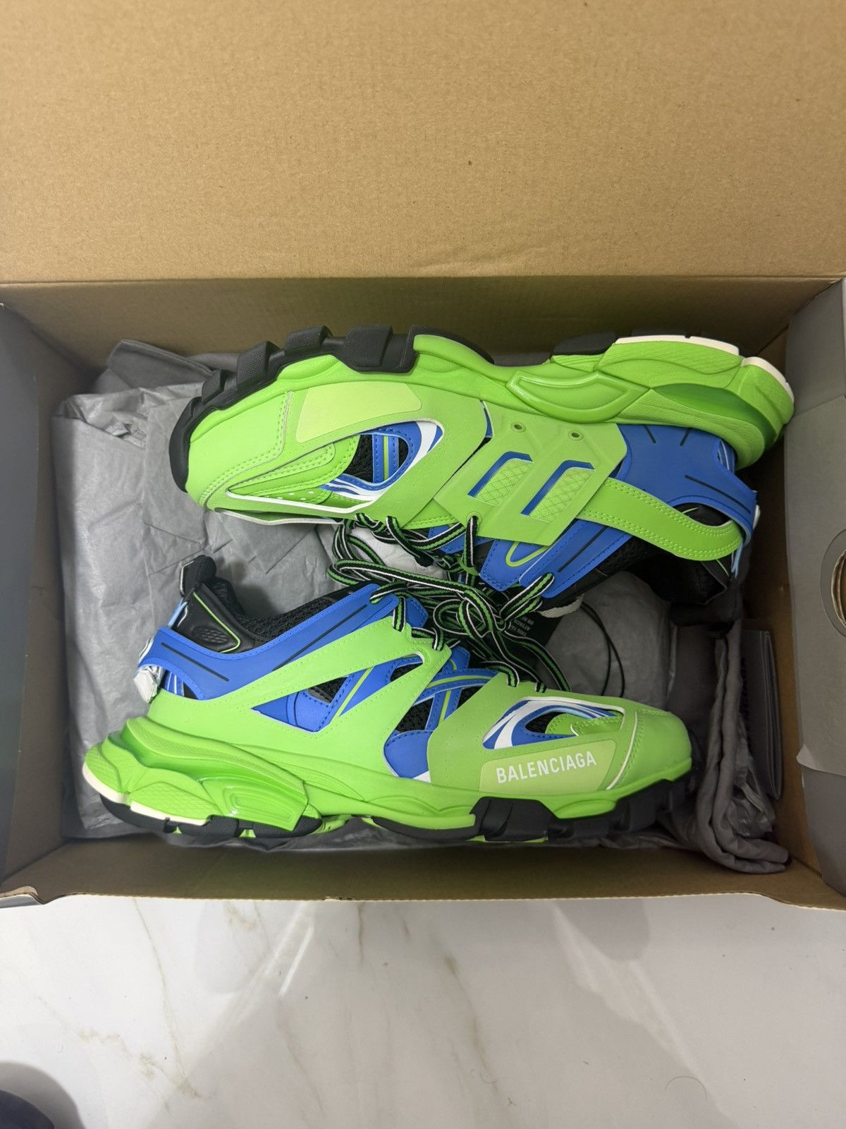 Balenciaga Balenciaga Track Sneaker Green Blue Black Size 41 Brand New Size US 8 / EU 41 - 1 Thumbnail