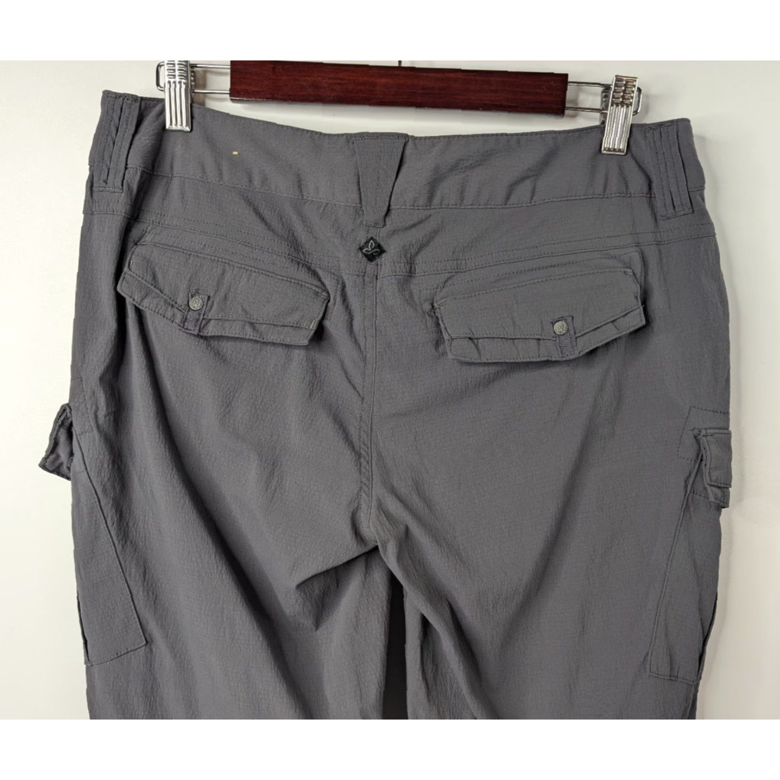 Prana PrAna Women's Pants Gray Convertible Cargo Hiking Regular 10 Roll Up Quick Dry Nylon Spandex Size 32" / US 10 / IT 46 - 5 Thumbnail