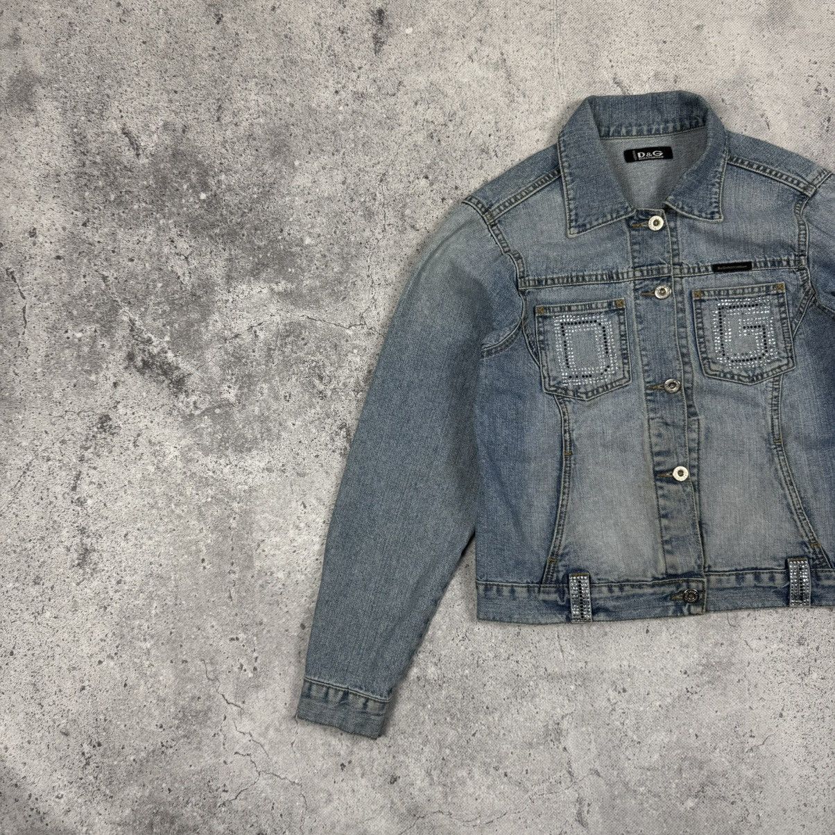 Dolce & Gabbana × Vintage Vintage Dolce & Gabbana Y2K Big Logo Washed Denim Jacket Size M / US 6-8 / IT 42-44 - 5 Thumbnail