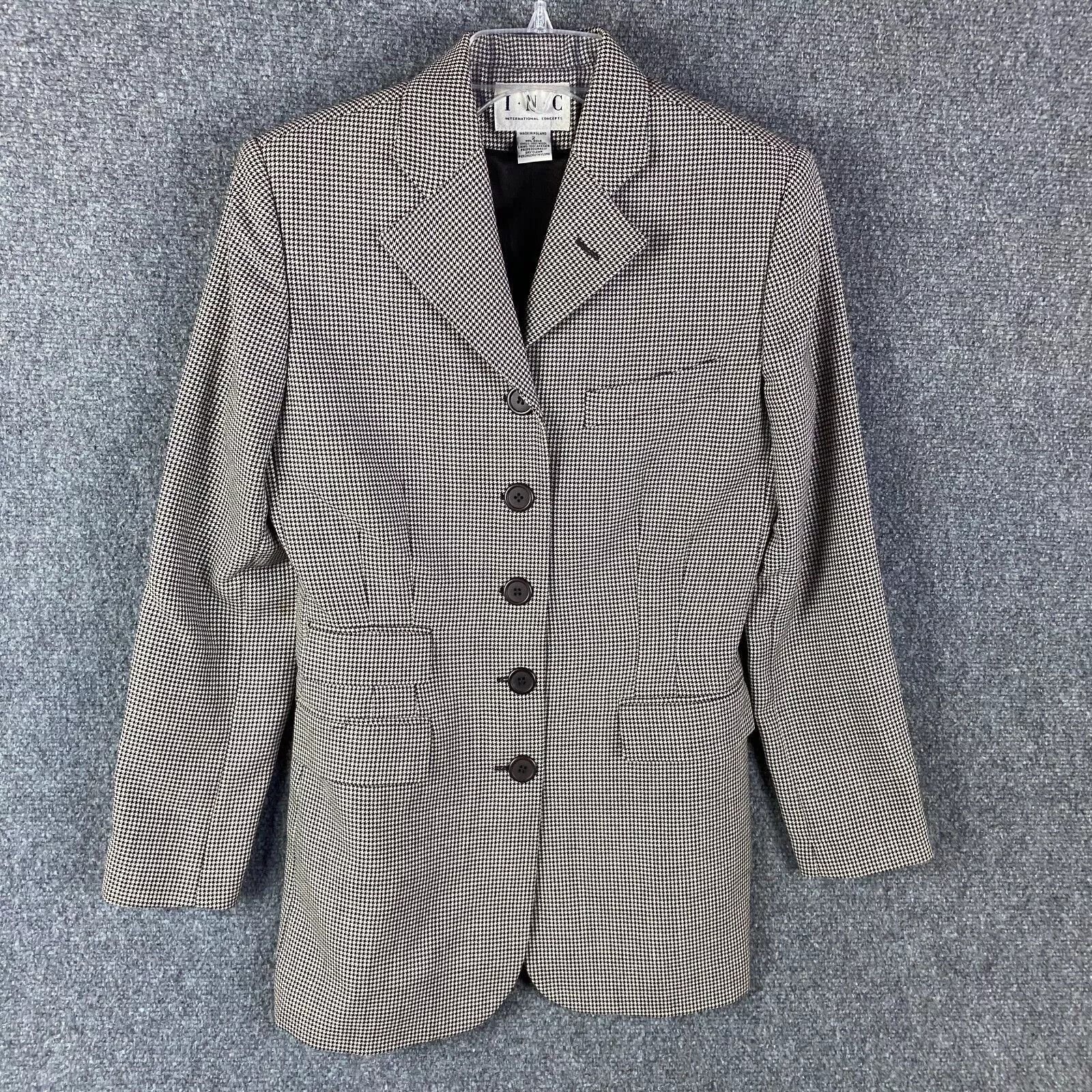I.N.C × Vintage International Concepts Coat Women's Size 2 100% Wool Poland Size XS / US 0-2 / IT 36-38 - 1 Thumbnail