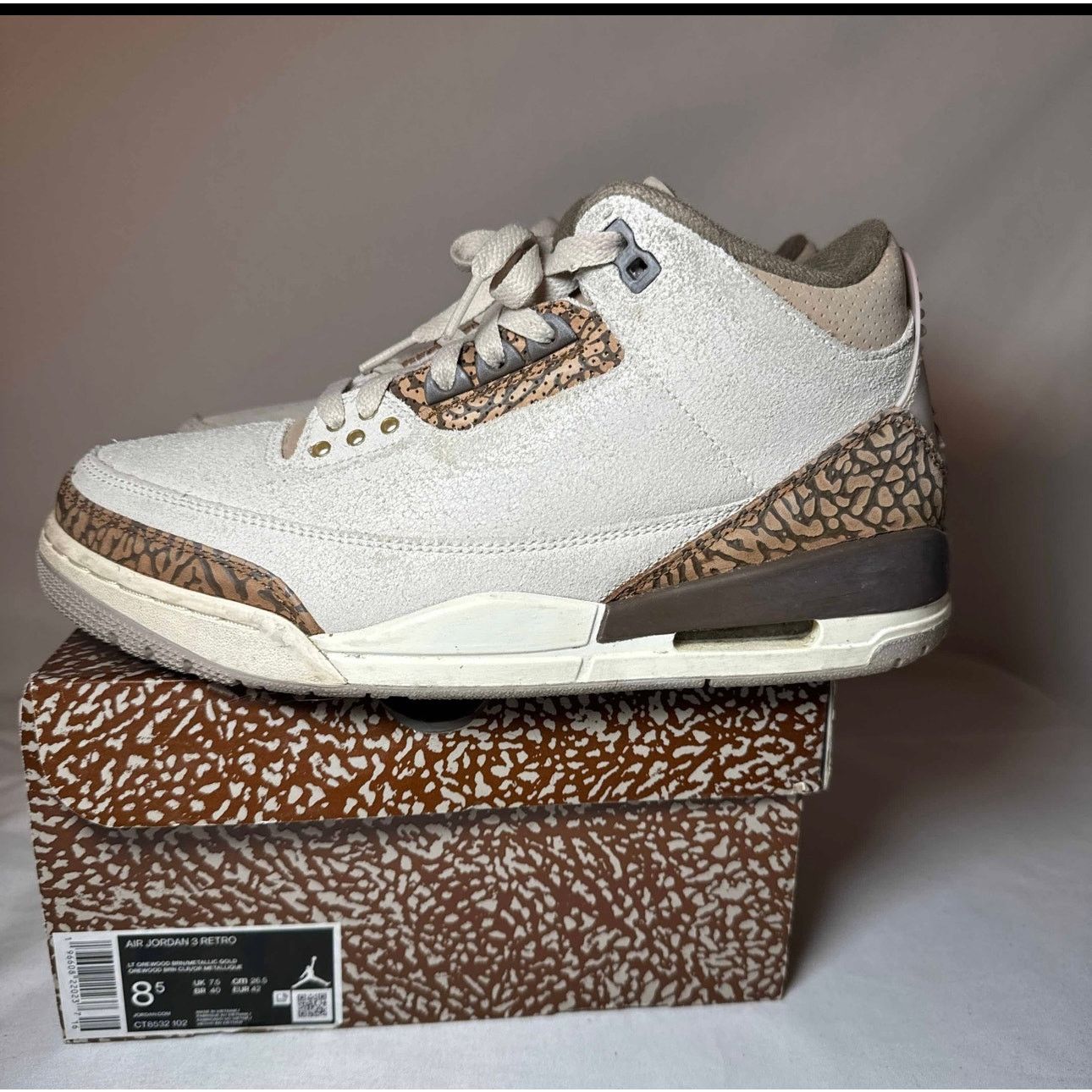 Jordan Brand × Nike Size 8.5 - Nike Air Jordan 3 Retro Palomino Men's Shoes Size US 8.5 / EU 41-42 - 8 Thumbnail