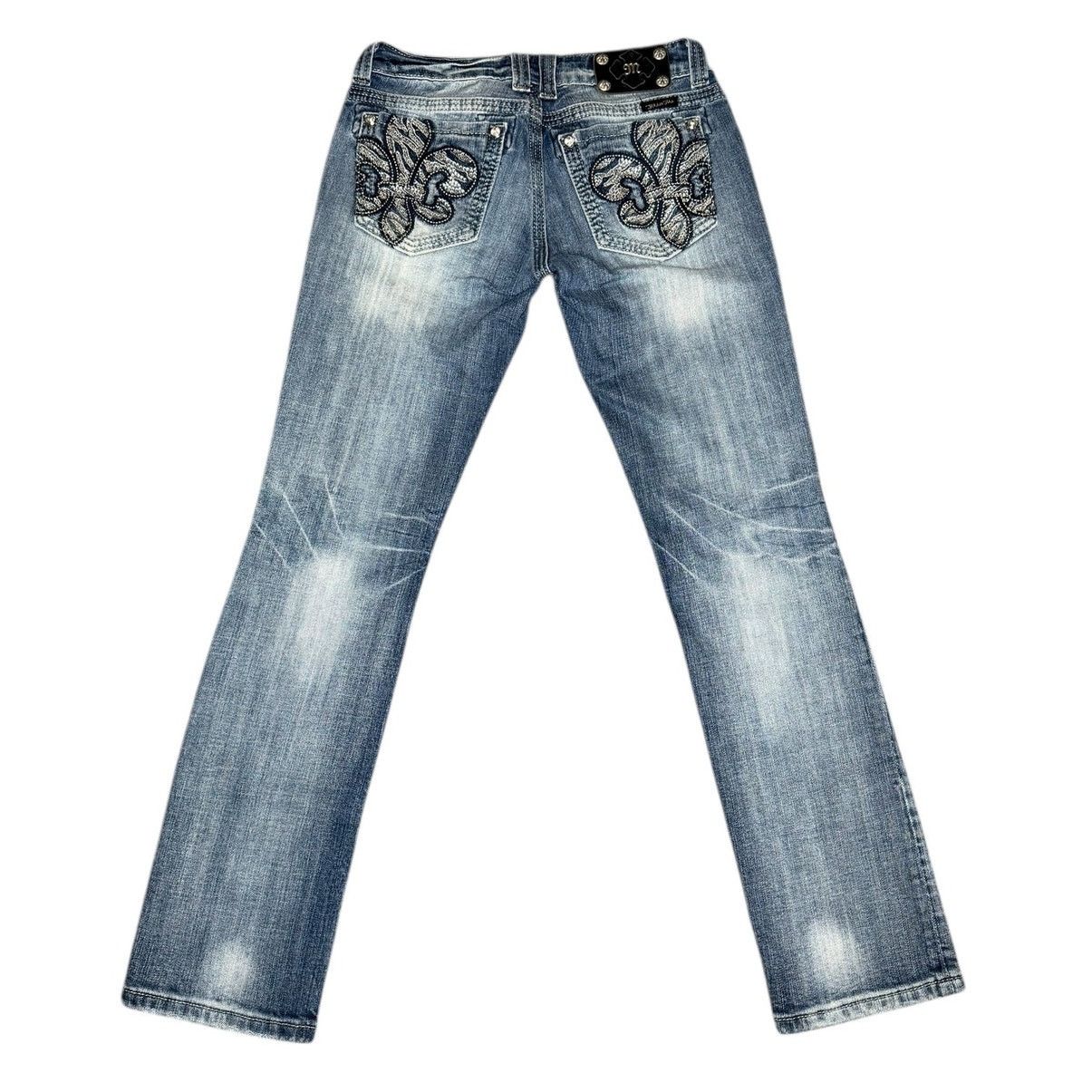 Miss Me × Vintage Vintage Y2k Miss Me Embellished Straight Denim Jeans Size 28 Size 28" / US 6 / IT 42 - 2 Thumbnail