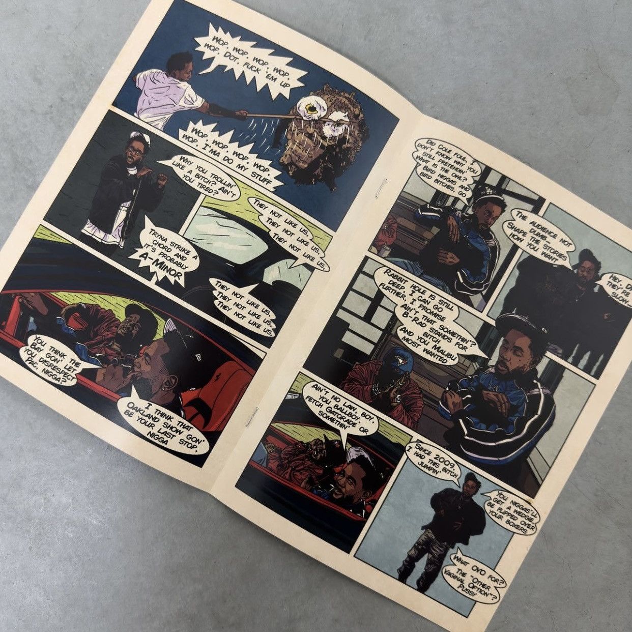 Rap Tees CFCG KENDRICK LAMAR NOT LIKE US PARODY COMIC BOOK Size ONE SIZE - 3 Thumbnail