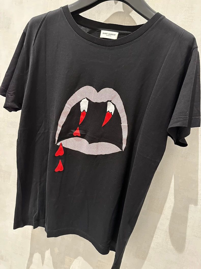 Saint Laurent Paris Saint laurent paris Blood Teeth Short Sleeve 2506-Nextarrow Size US XS / EU 42 / 0 - 2 Thumbnail