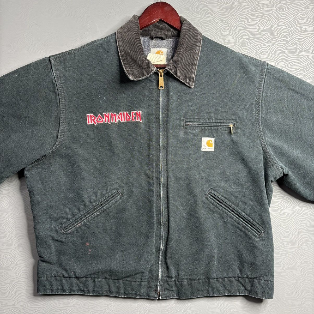 Carhartt × Vintage VTG BLACK Carhartt Detroit J01 BLK Blanket Lined Large Size US L / EU 52-54 / 3 - 4 Thumbnail
