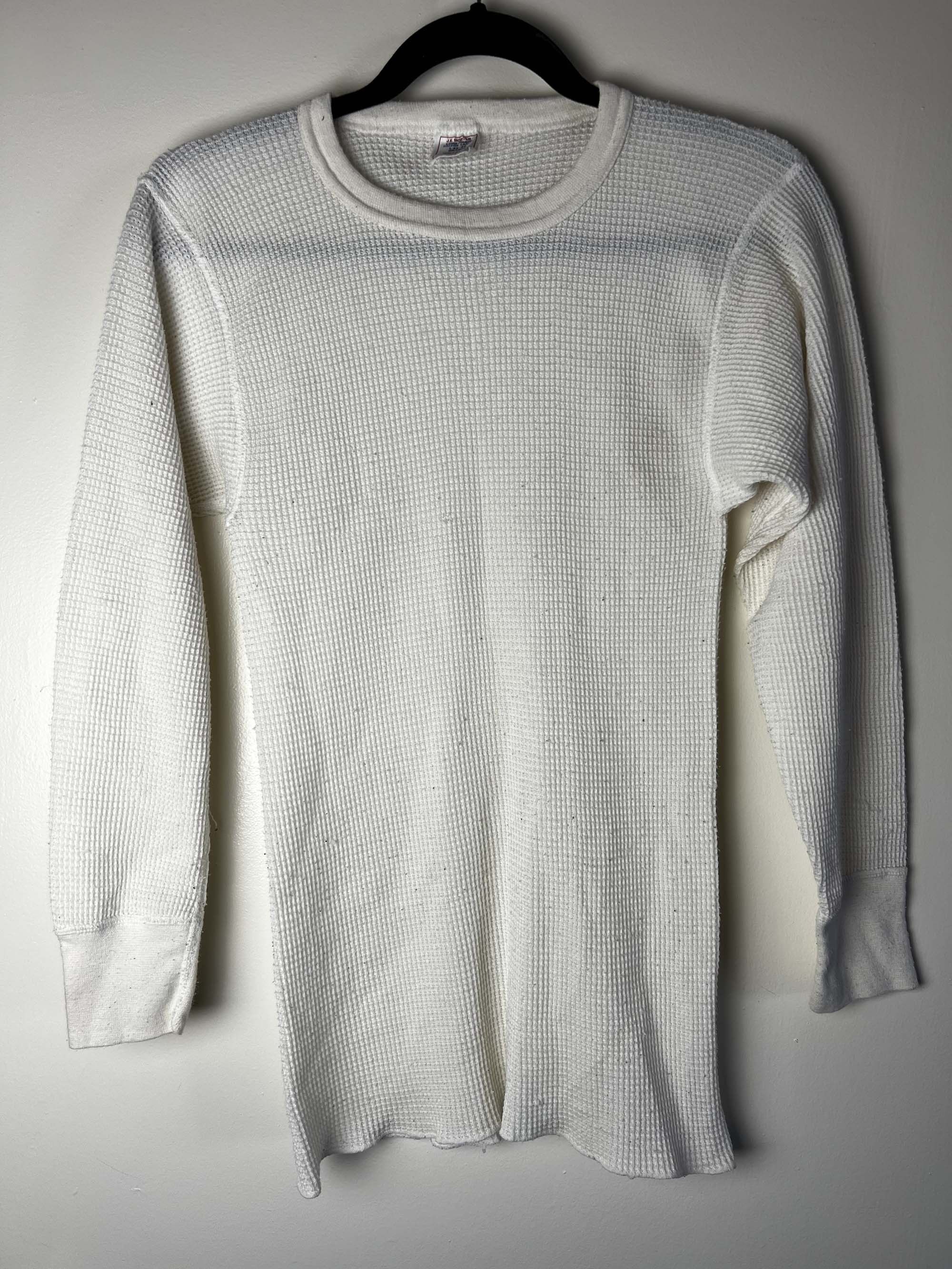 Vintage Vintage 1980's J.E. Morgan White Long Johns Thermal Shirt Size US L / EU 52-54 / 3 - 2 Thumbnail