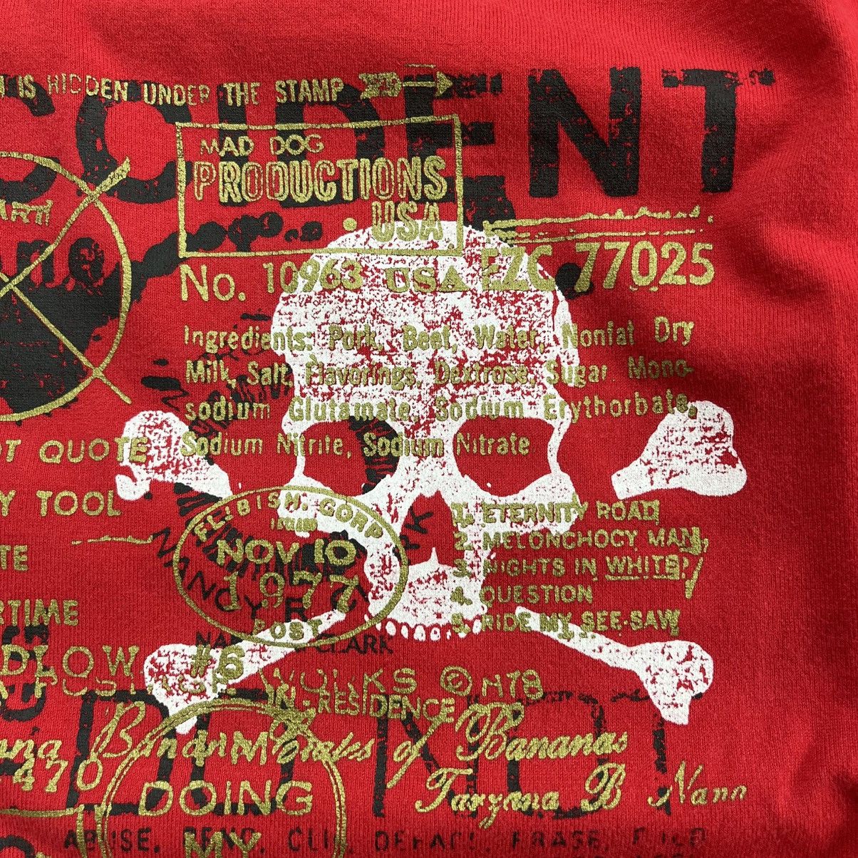 If Six Was Nine 2000s Portartur Skulls Grunge Punk Lgb Style LongSleeve Size US L / EU 52-54 / 3 - 5 Thumbnail