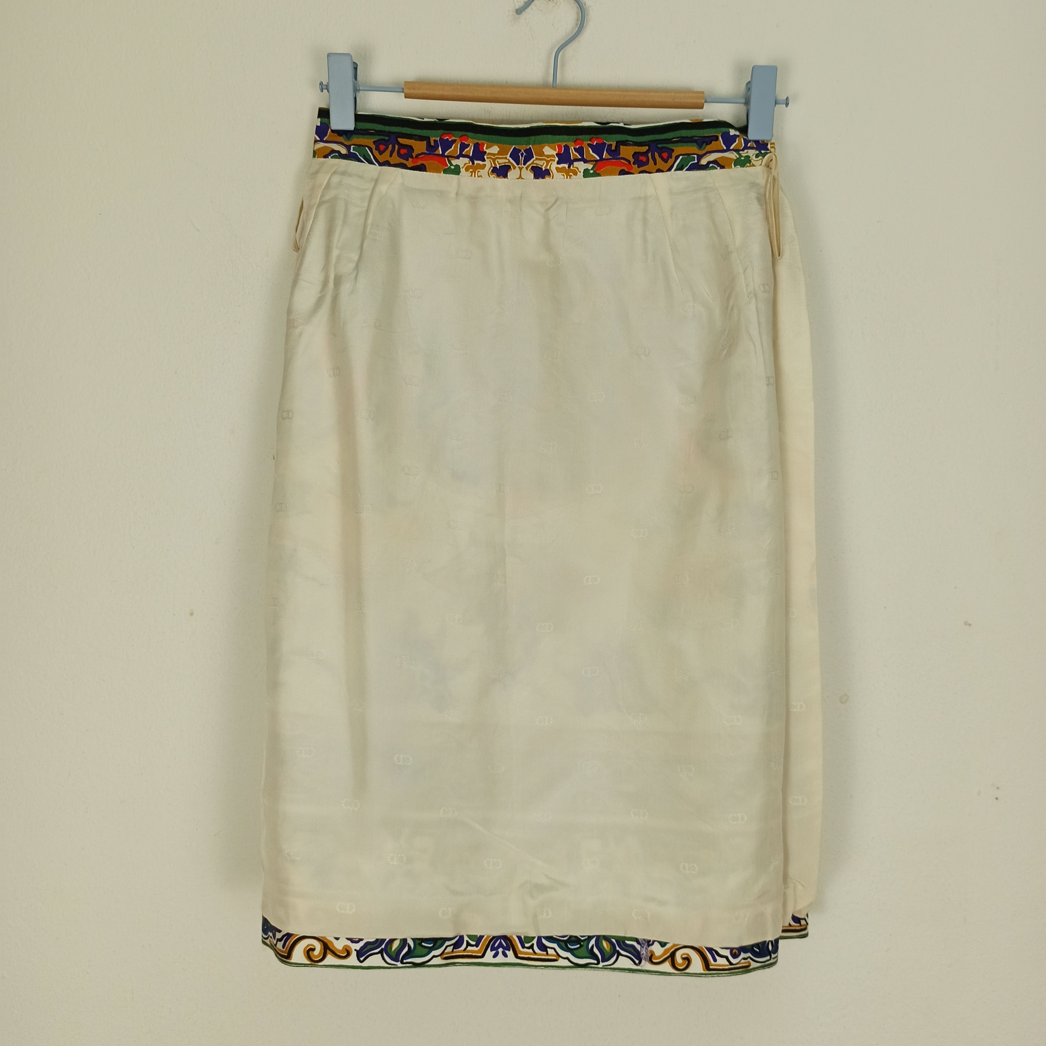 Christian Dior Monsieur × Vintage Vtg 60s CHRISTIAN DIOR Numbered High Waist Boho Mini Pencil Size 26" / US 2 / IT 38 - 8 Thumbnail