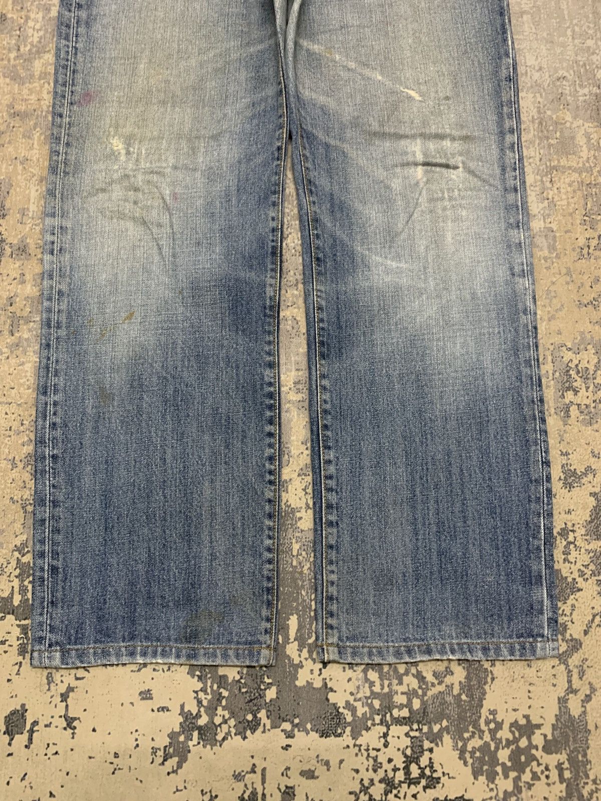 Uniqlo W35x31 90s Style Uniqlo Rusty Mudwash Distressed Denim Jean Size US 35 - 5 Thumbnail