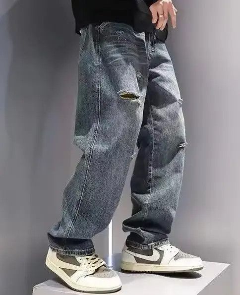 Japanese Brand Kamachi x Kyoko Distressed Straight jeans Size US 34 / EU 50 - 1 Thumbnail
