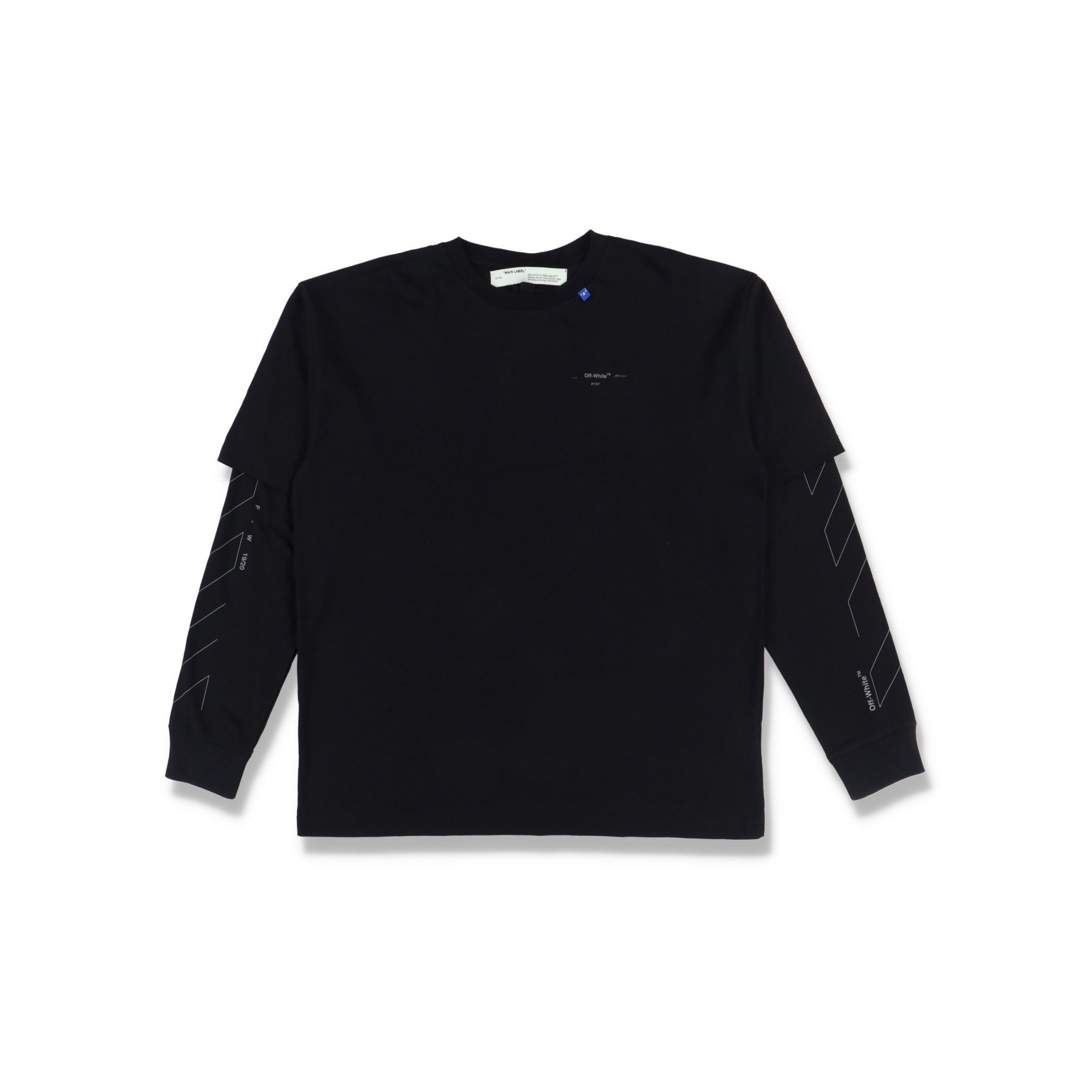 Off-White Black Unfinished Reflective Arrows Long Sleeve T-Shirt Size US L / EU 52-54 / 3 - 8 Thumbnail