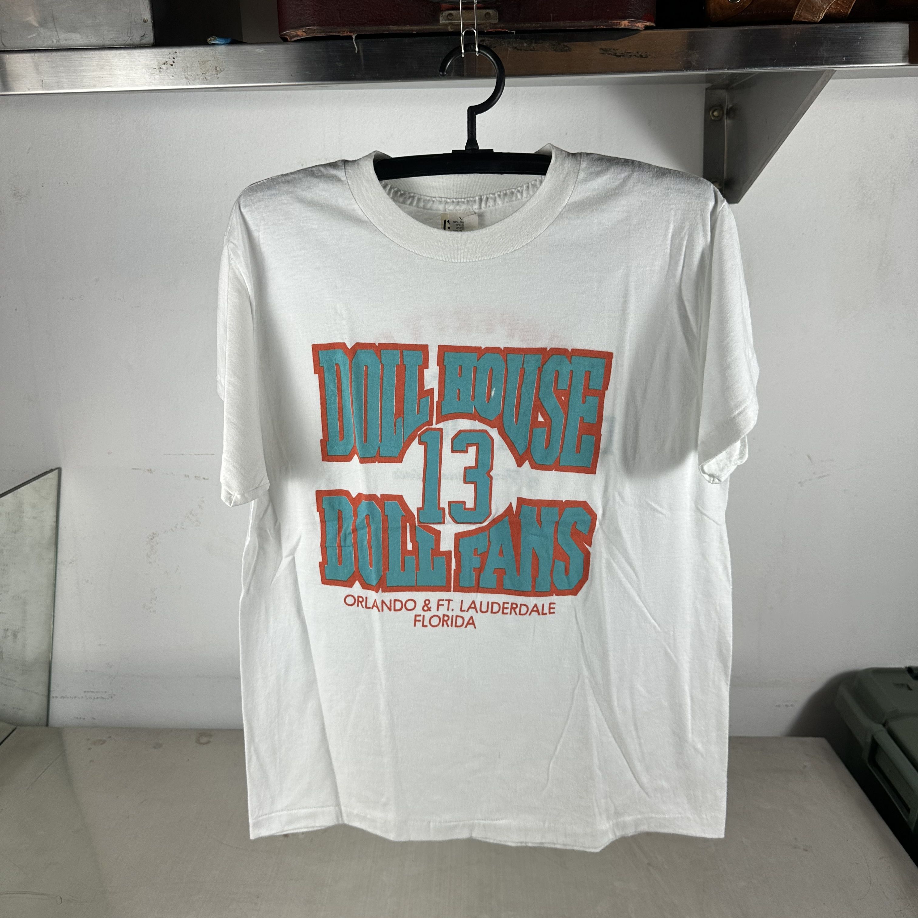 Vintage 80s Thee Dollhouse Doll Fans Strip Club Cabaret T-Shirt Size US XL / EU 56 / 4 - 1 Thumbnail