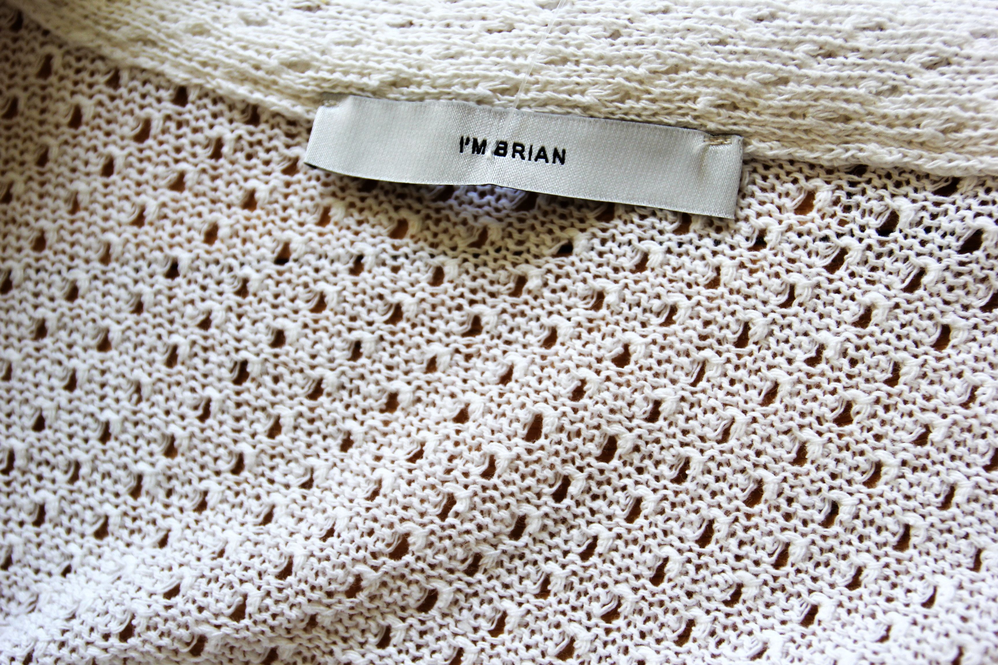 Other BNWT SS25 I'M BRIAN OPENWORK KNIT JOHNNY COLLAR POLO L Size US L / EU 52-54 / 3 - 8 Thumbnail
