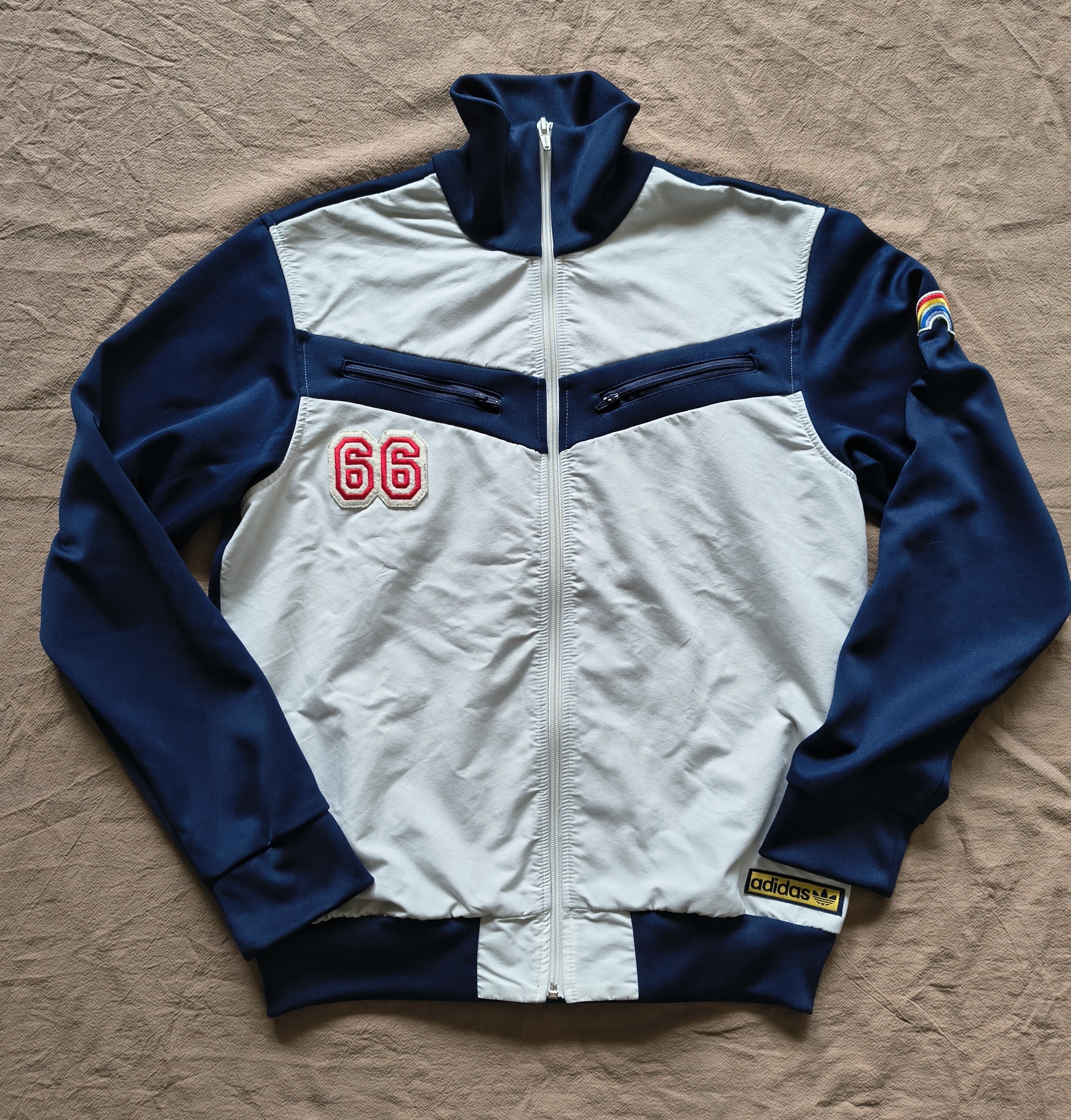 Adidas Vintage adidas Track Jacket — Navy/White — Size M Size US M / EU 48-50 / 2 - 1 Thumbnail