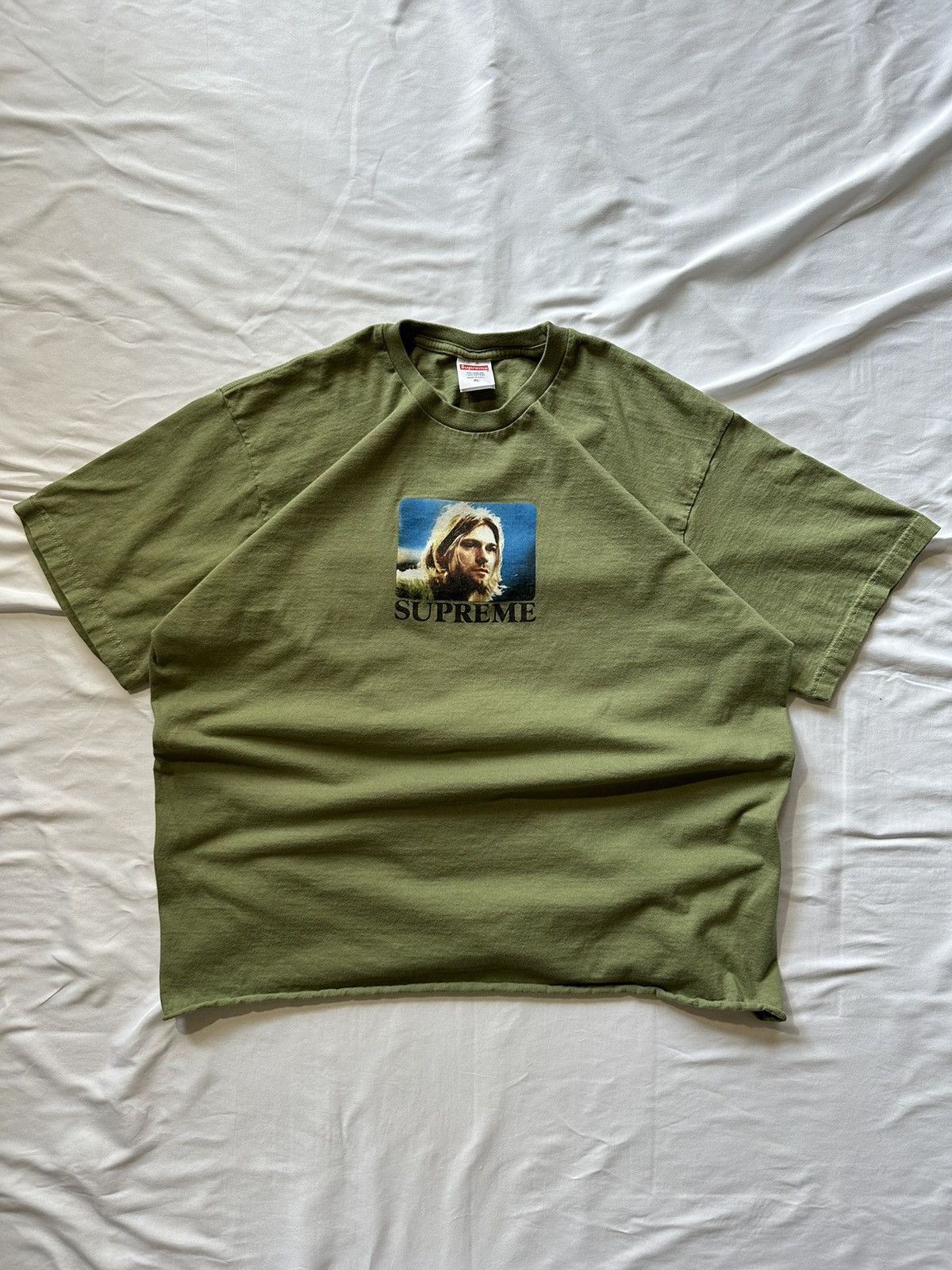 Supreme Green Supreme Kurt Cobain Tee Cropped Size US XL / EU 56 / 4 - 1 Thumbnail